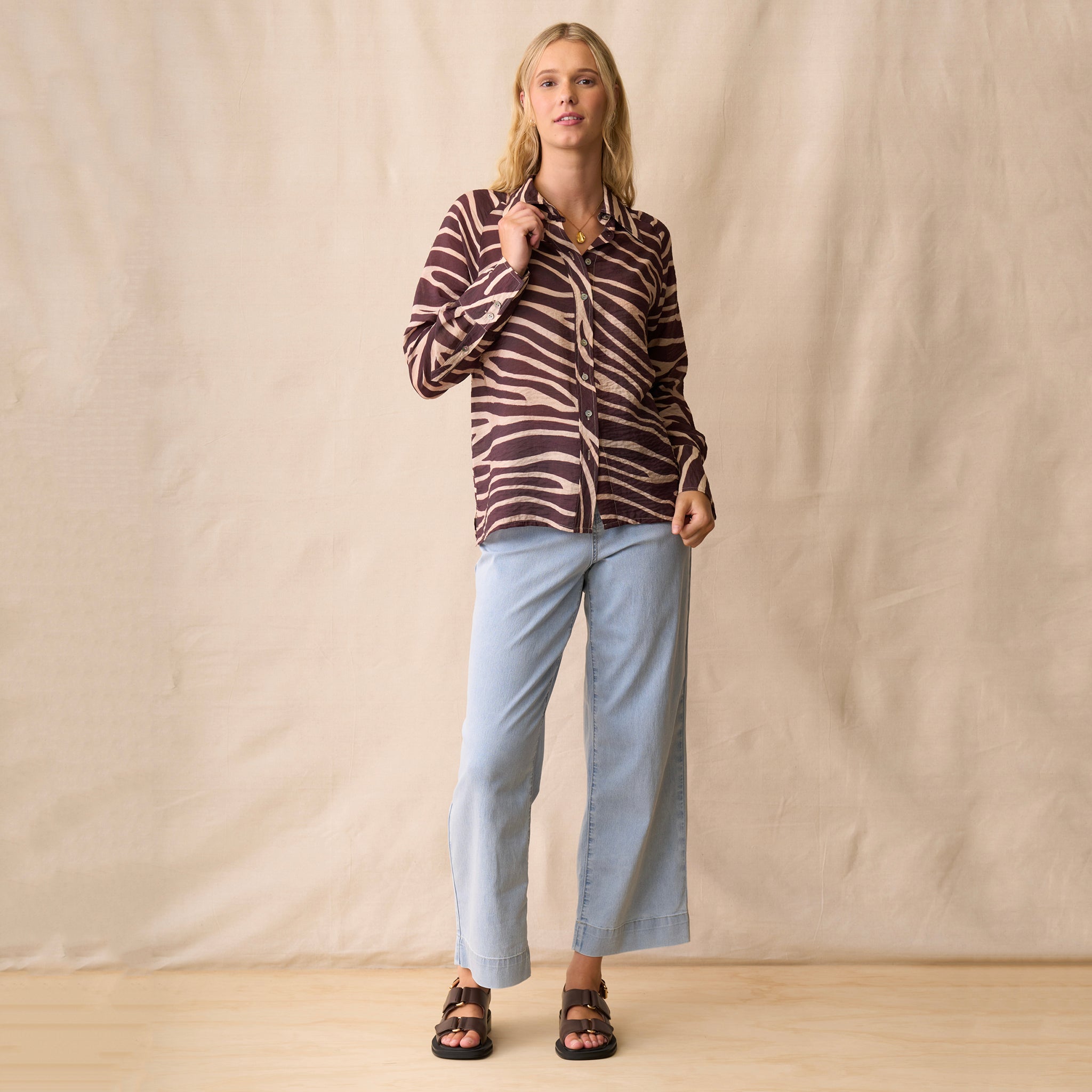 Neris Dazzle Shirt - Mahogany