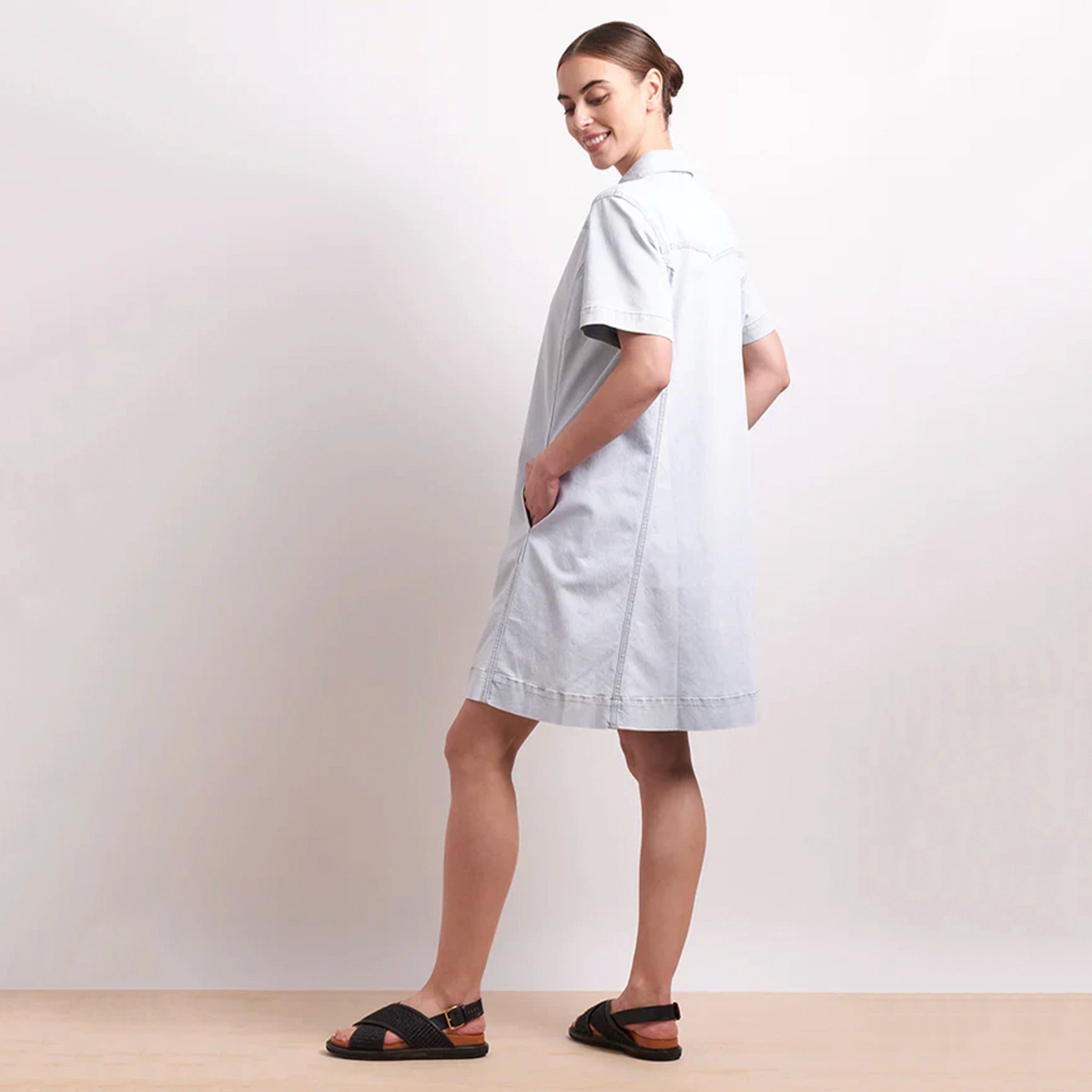 Neris Go West Dress - Blue Stone