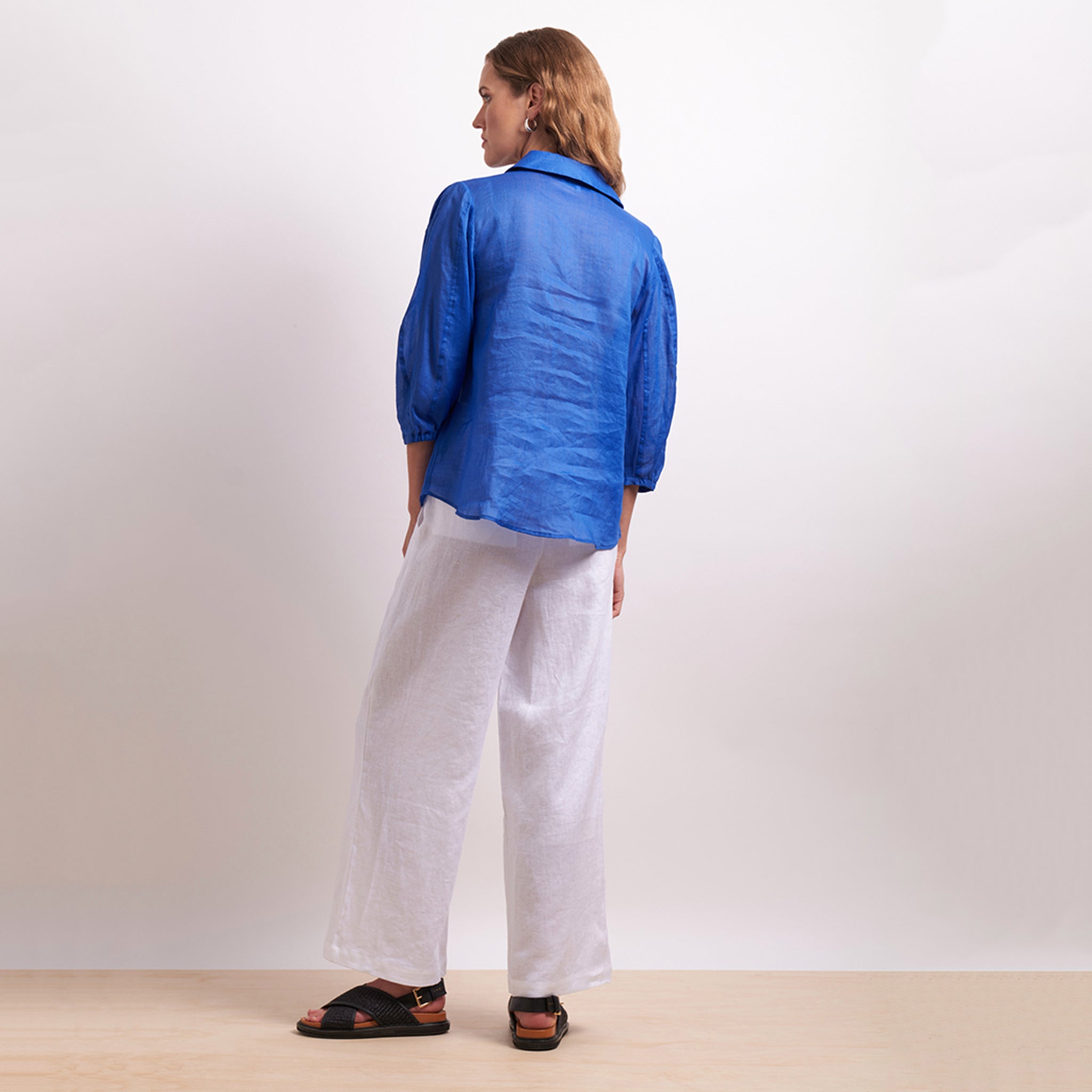 Neris High Life Linen Pants - White