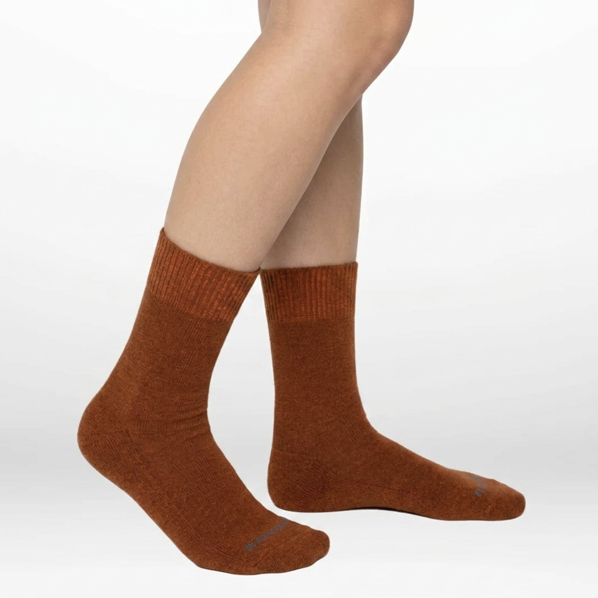 Nooan Possum Merino Piha Socks - Leather Brown