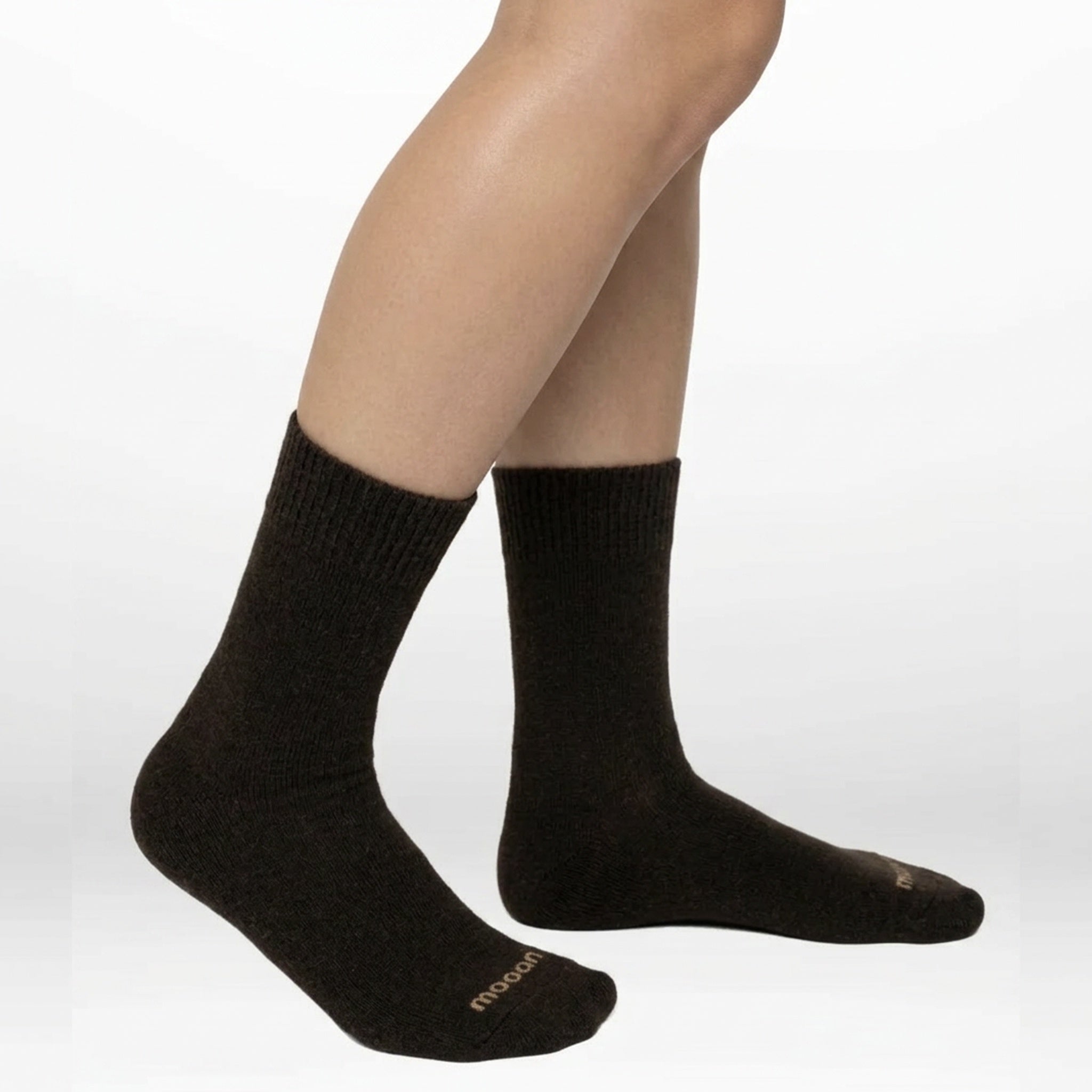 Nooan Possum Merino Piha Socks - Seal Brown
