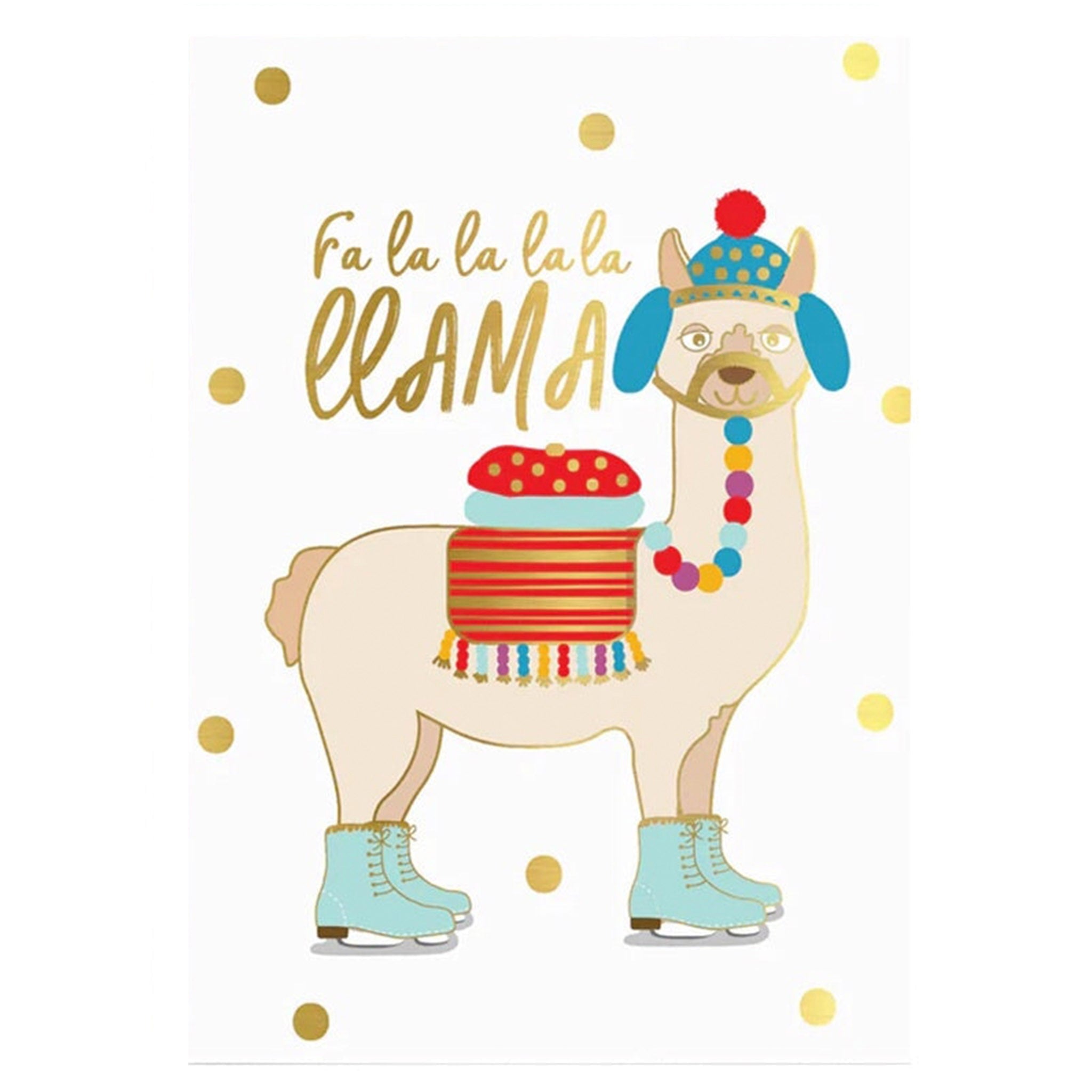 Papier HQ Christmas Card - Fa La Llama - Tea Pea Home