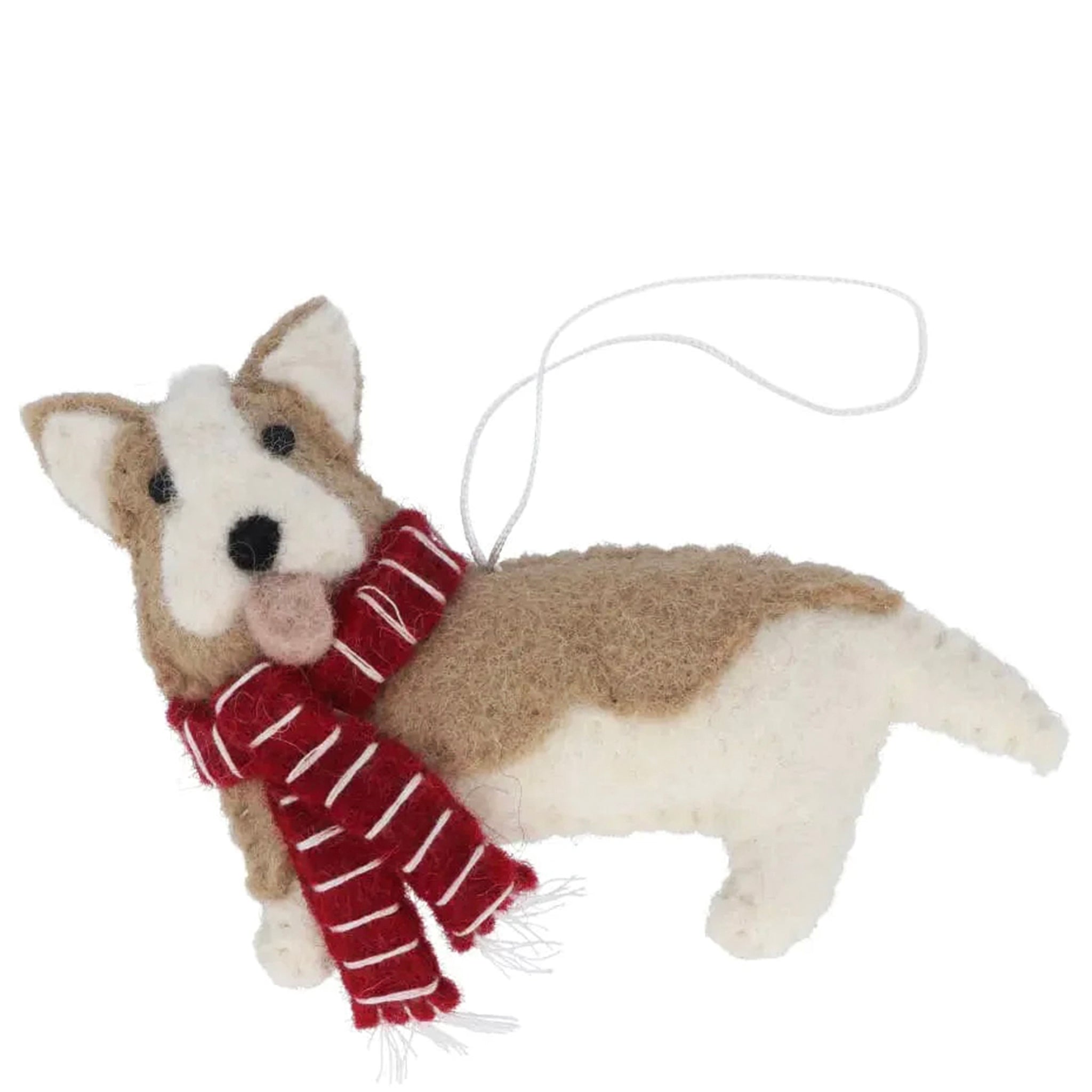 Corgi felt Christmas decoration