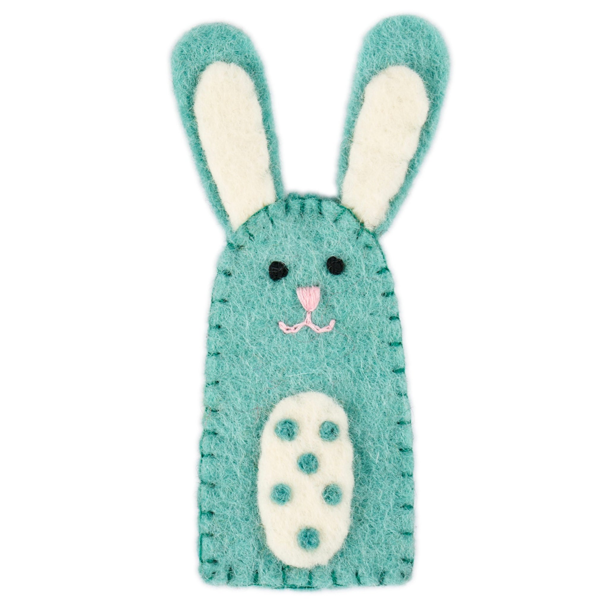 Pashom Nepal Felt Finger Puppet - Bunny