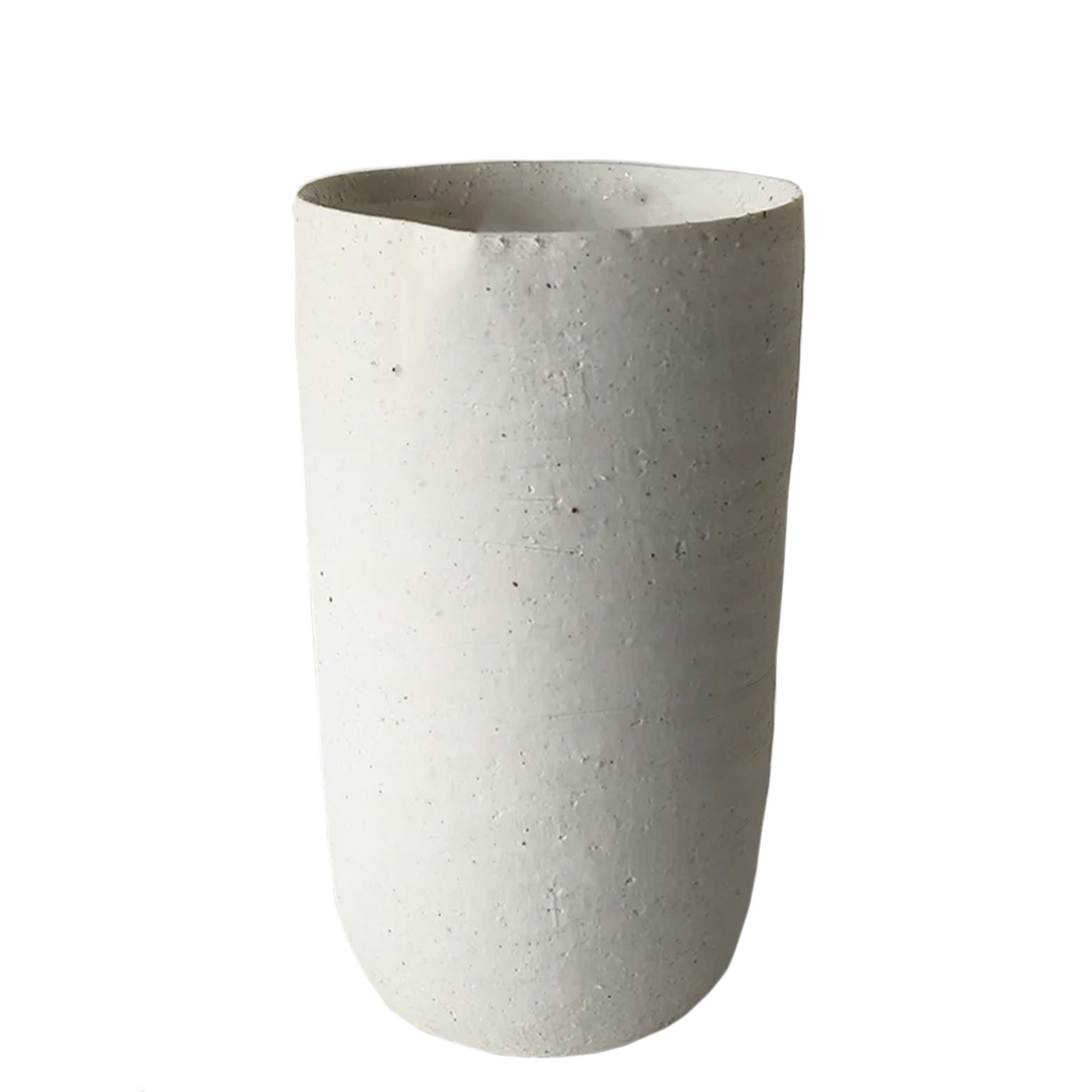 Concrete planter on a white background