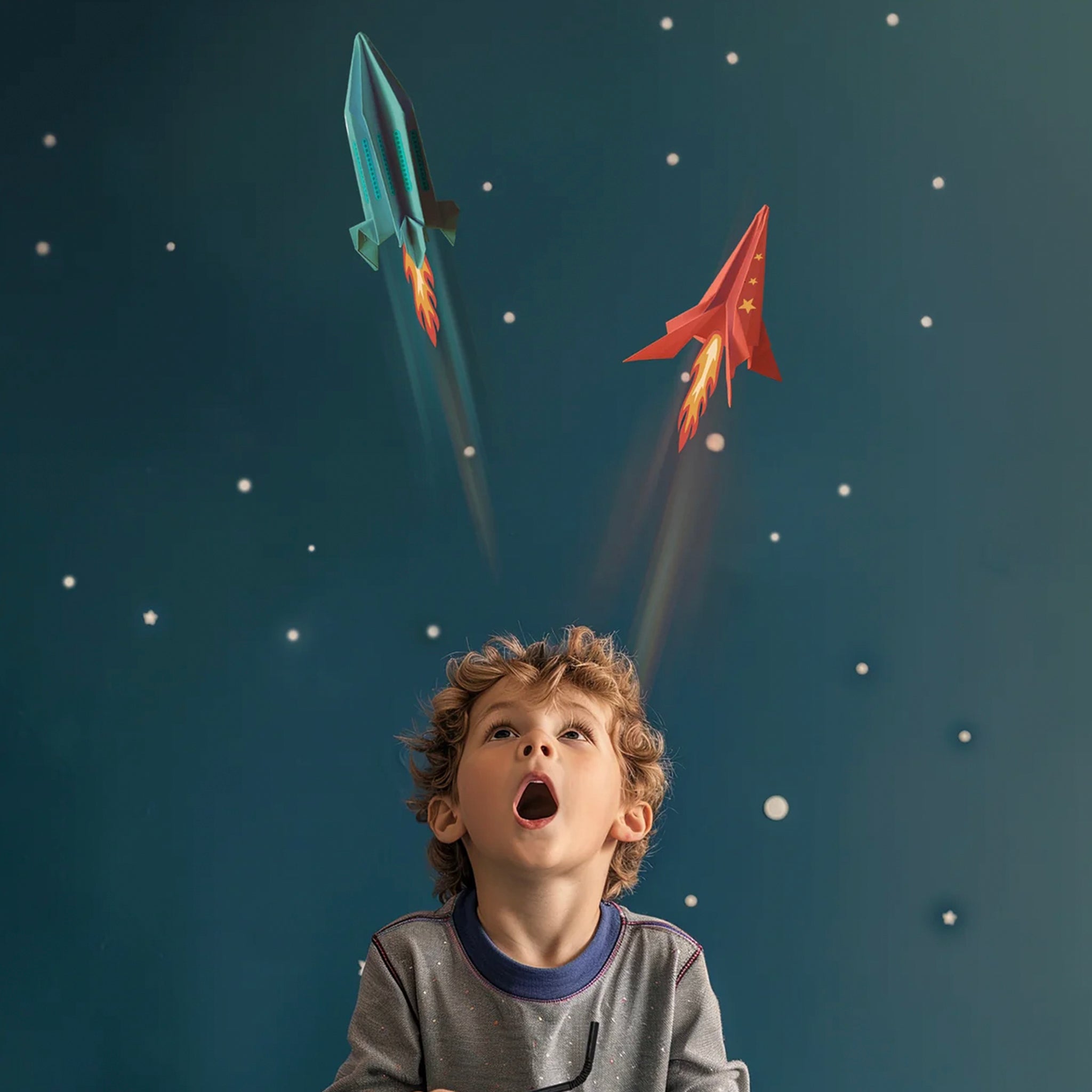Pikkii Origami Paper Flying Rockets