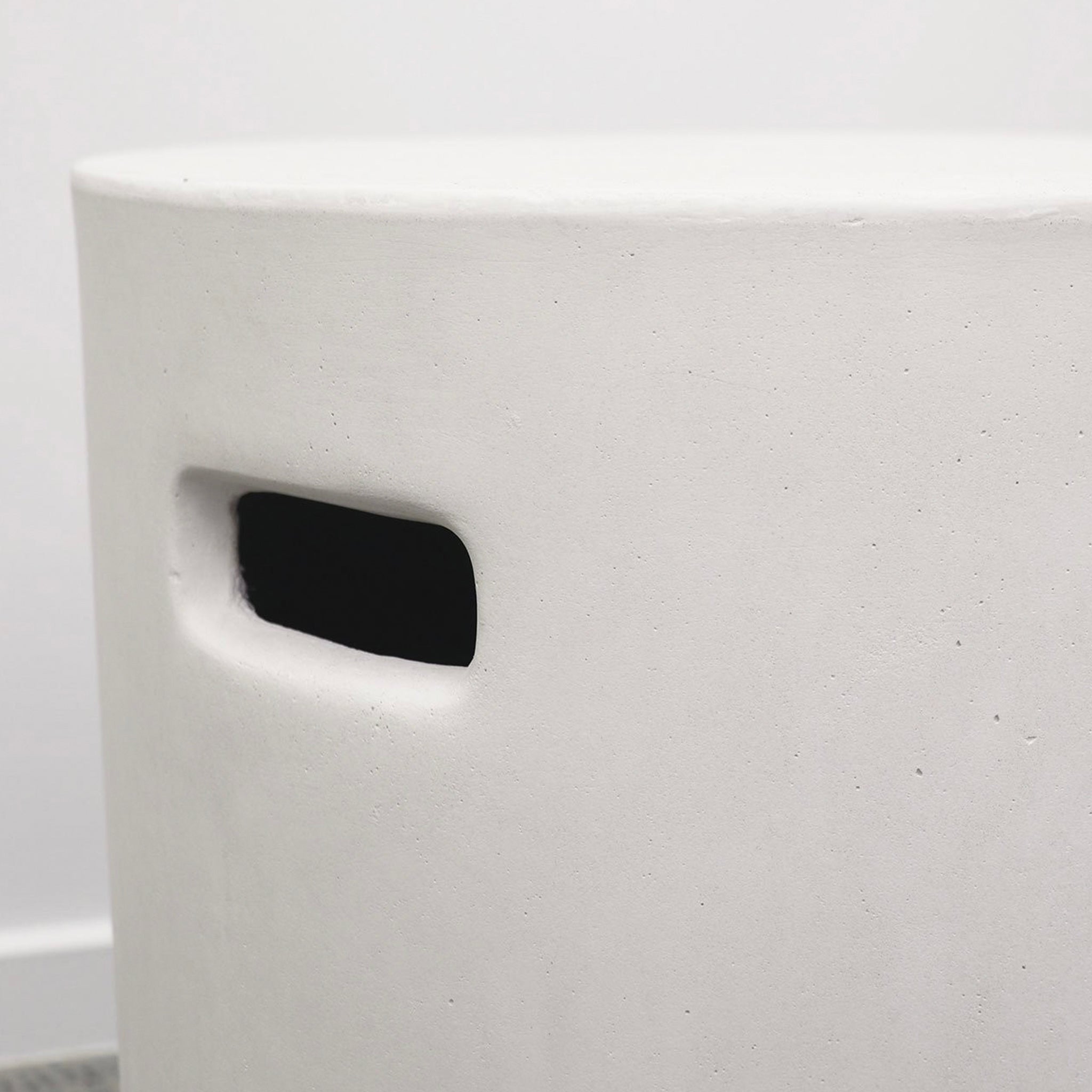 Pipe Concrete Side Table / Stool - White