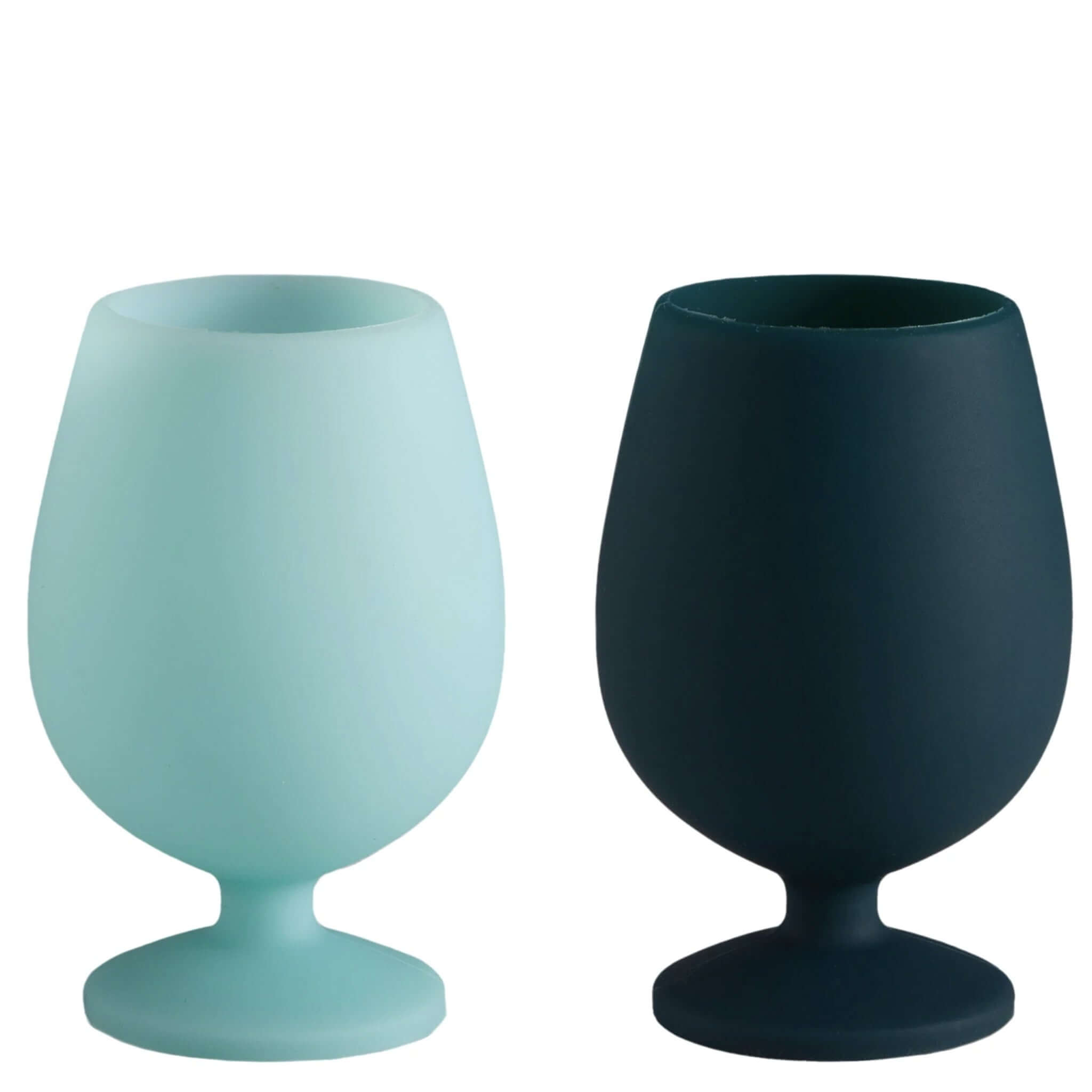 Porter Green Stemm Unbreakable Wine Glass Set - Mist & Ink featuring soft sage and olive silicone glasses.