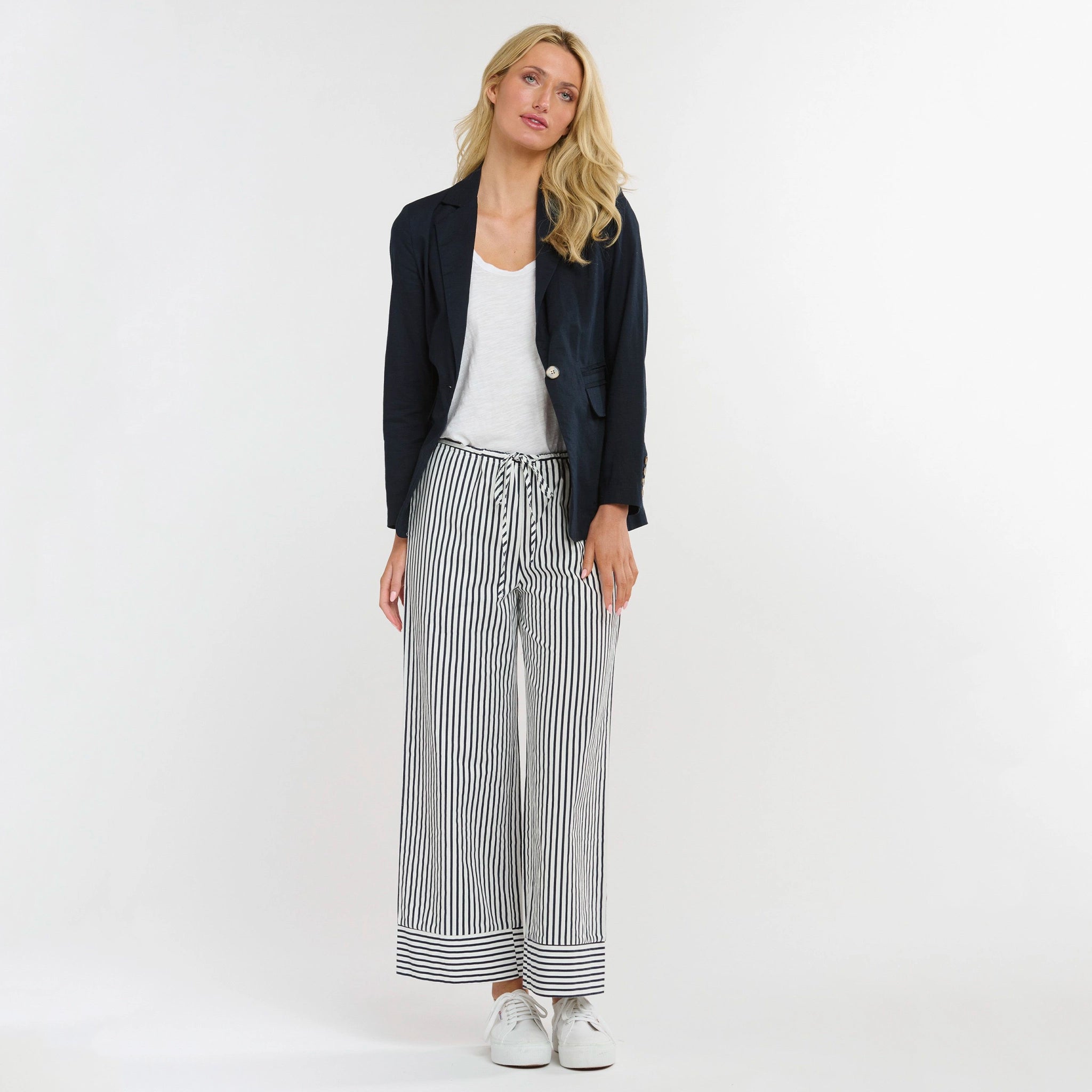 365 Days Portofino Linen Blazer - Navy
