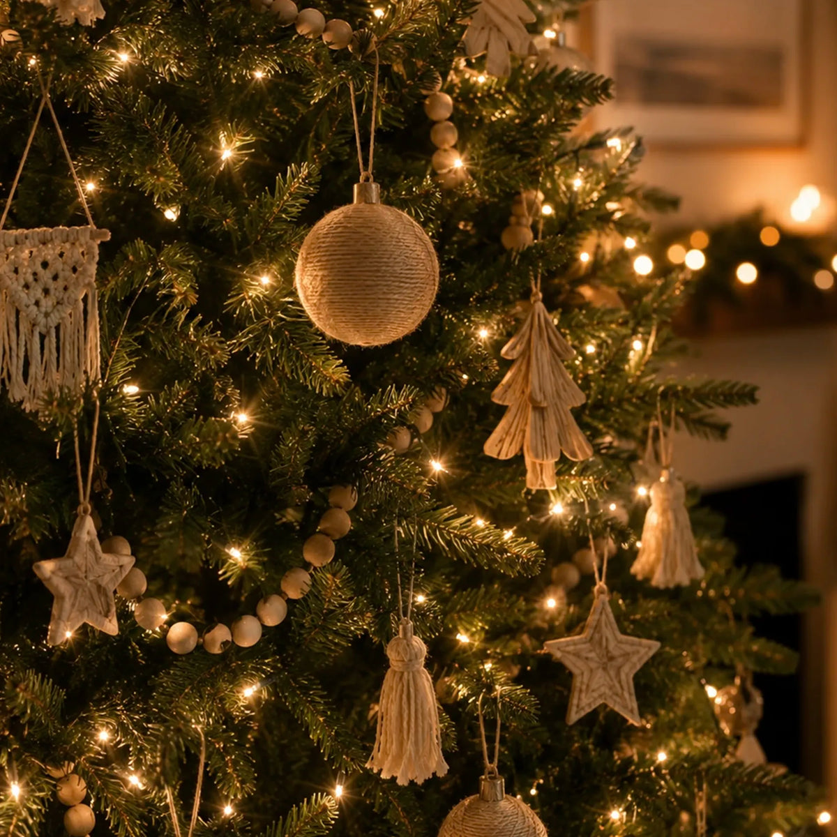 Premium Outdoor Fairy Lights - Mains Powered 20m with warm white bulbs on black cable