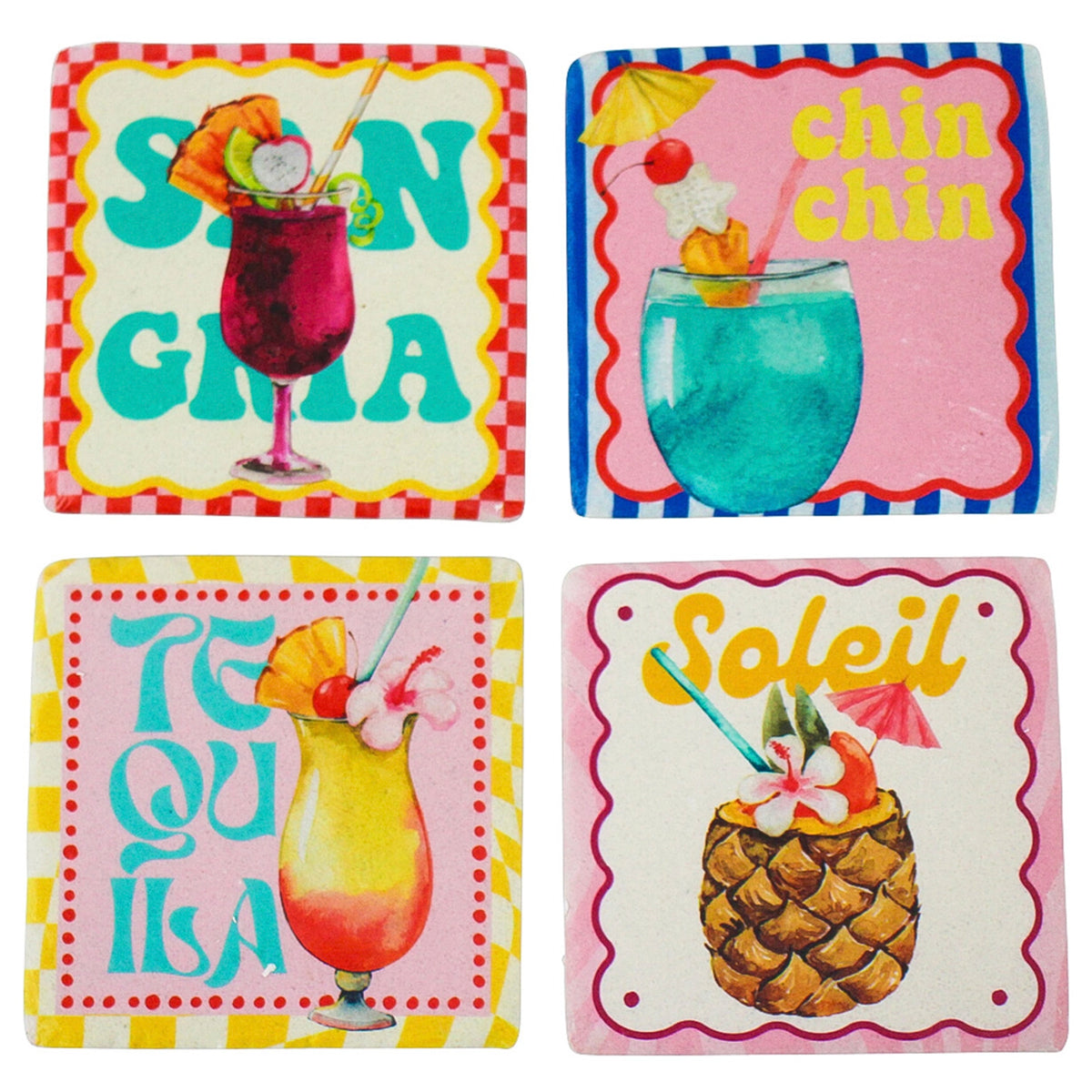 Resin Coaster Set - Cocktail