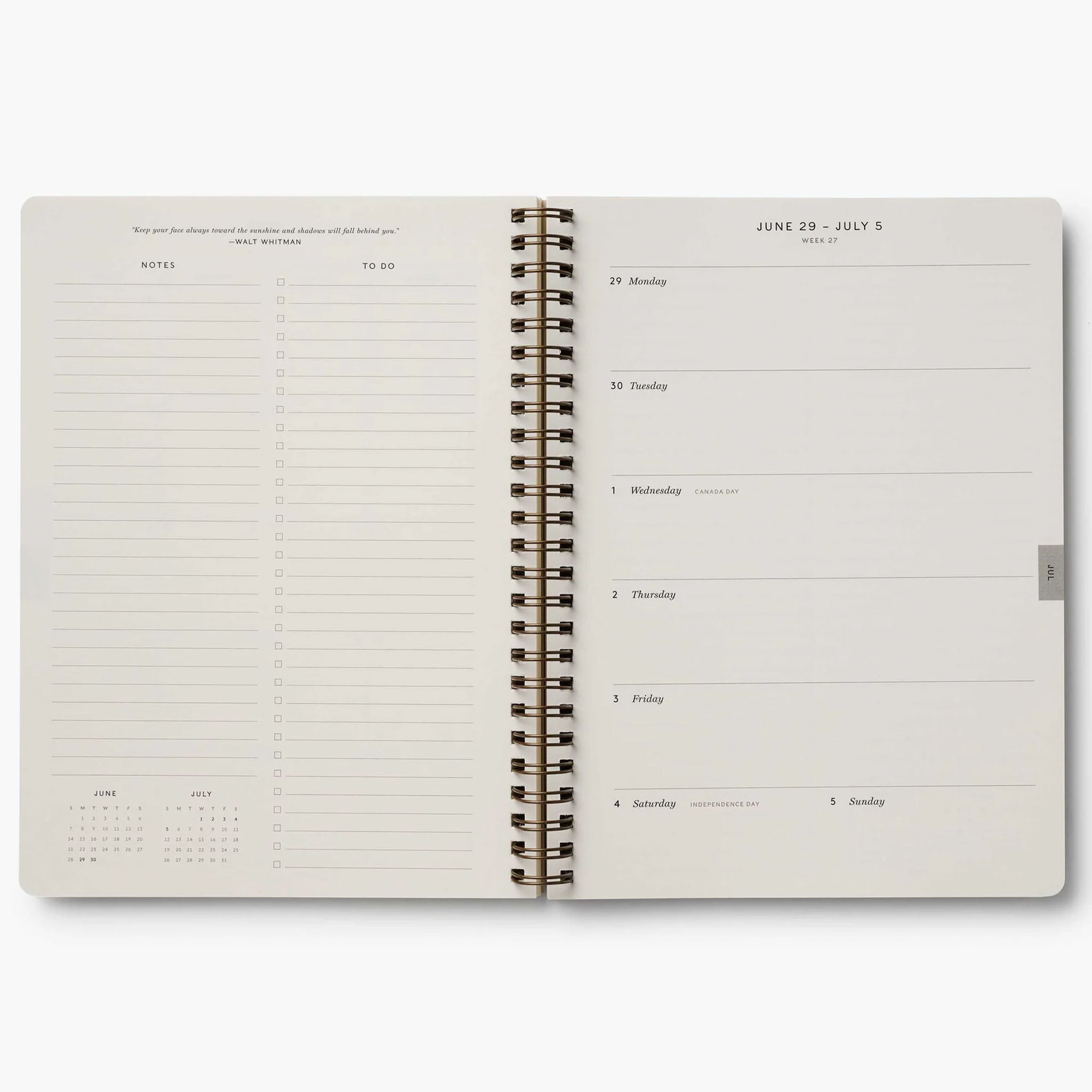 Rifle Paper 2026 Weekly Softcover Spiral Planner - Dahlia