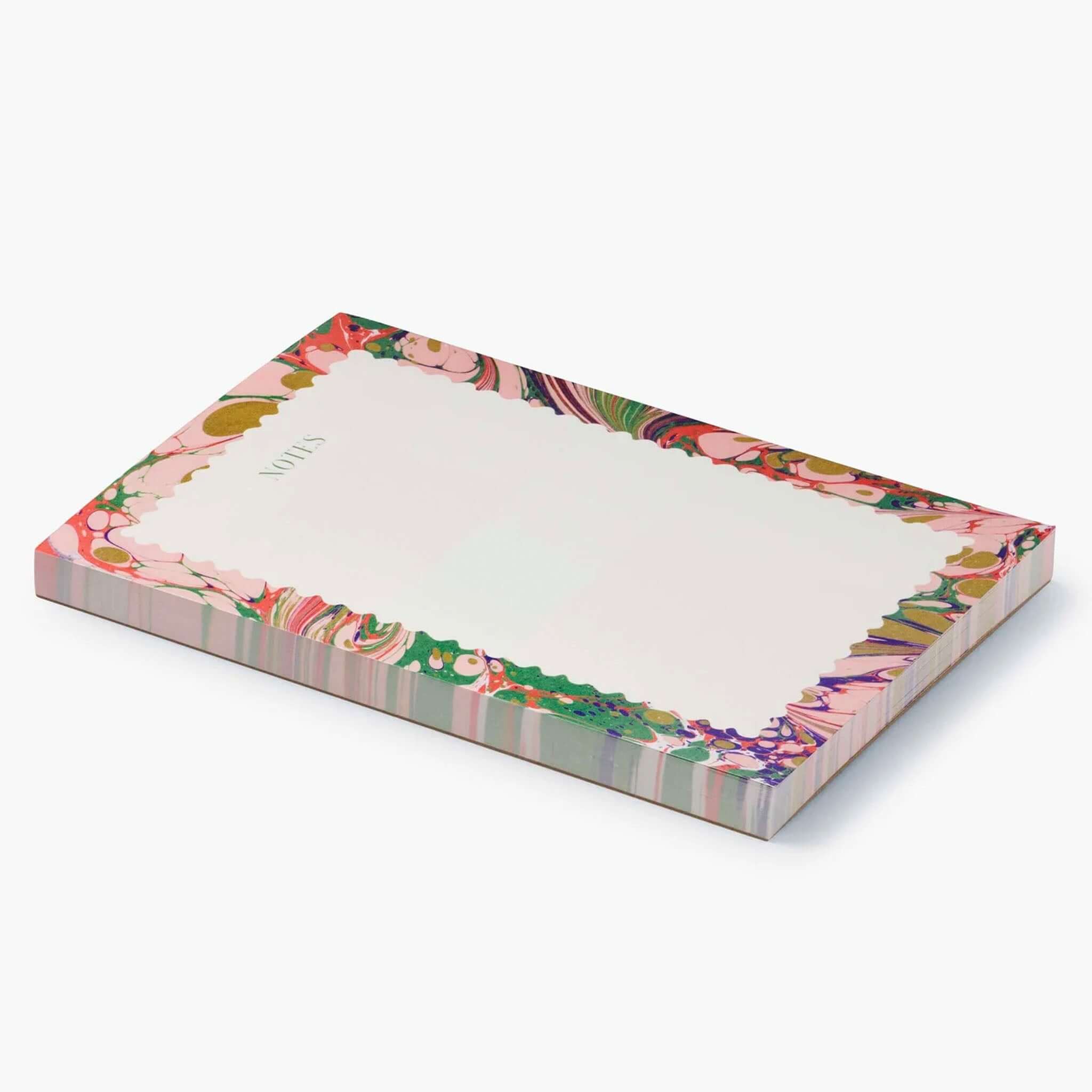 Alt Tag: Rifle Paper Notepad - Florence tear-off notepad with floral border, 75 sheets, warm white paper for to-dos and notes