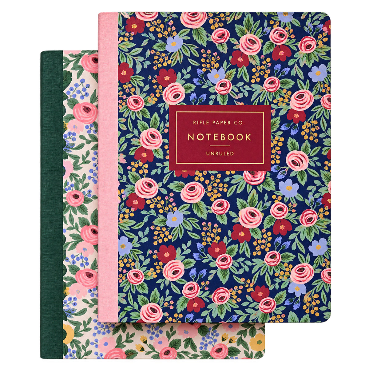 Rifle Paper Pocket Notebook Set - Rosa, set of stitched pocket notebooks in Rosa floral print