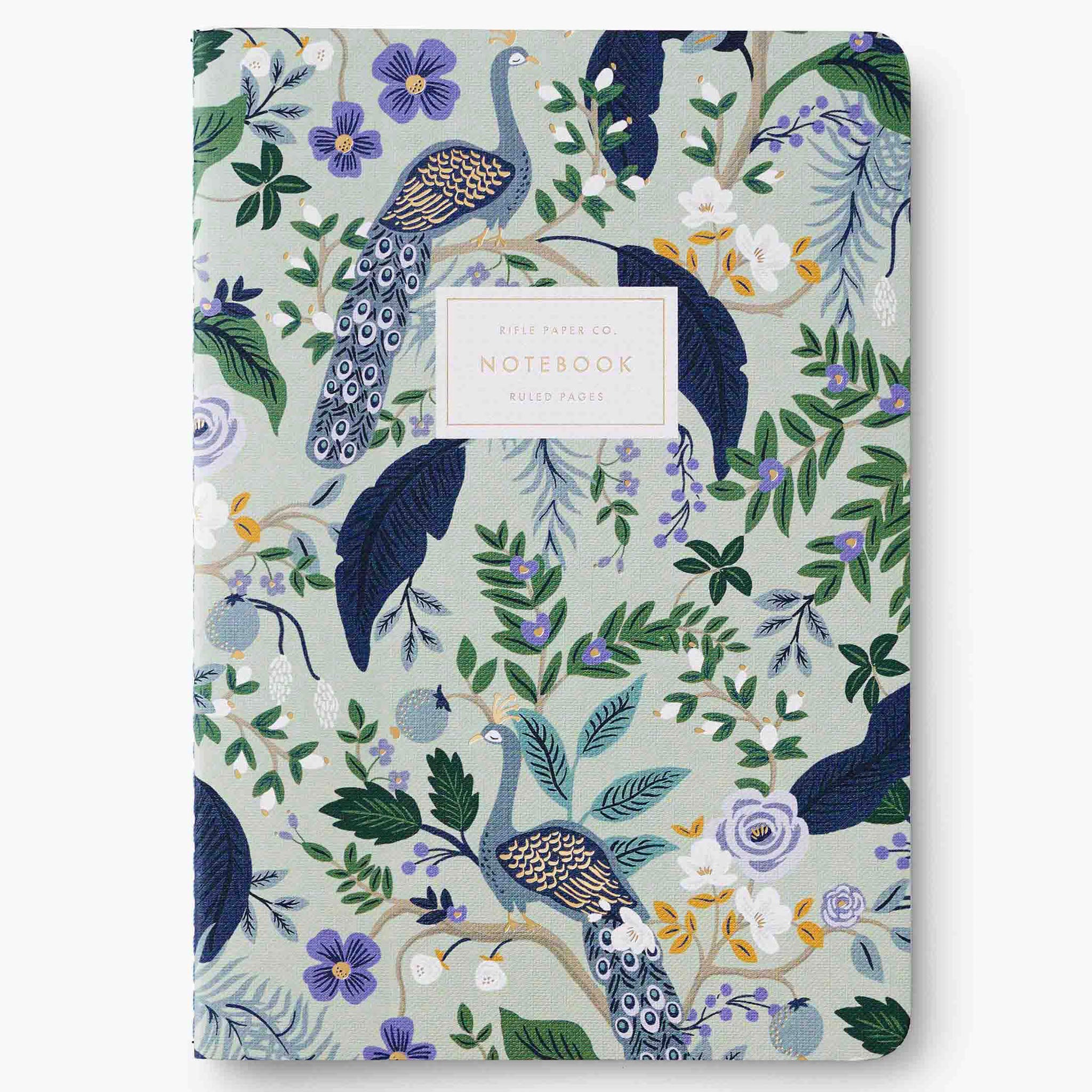 Rifle Paper Stitched Notebook Set - Peacock
