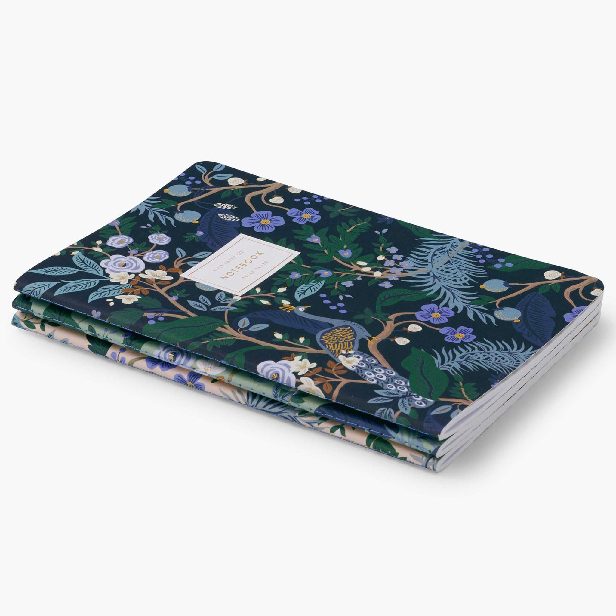 Rifle Paper Stitched Notebook Set - Peacock