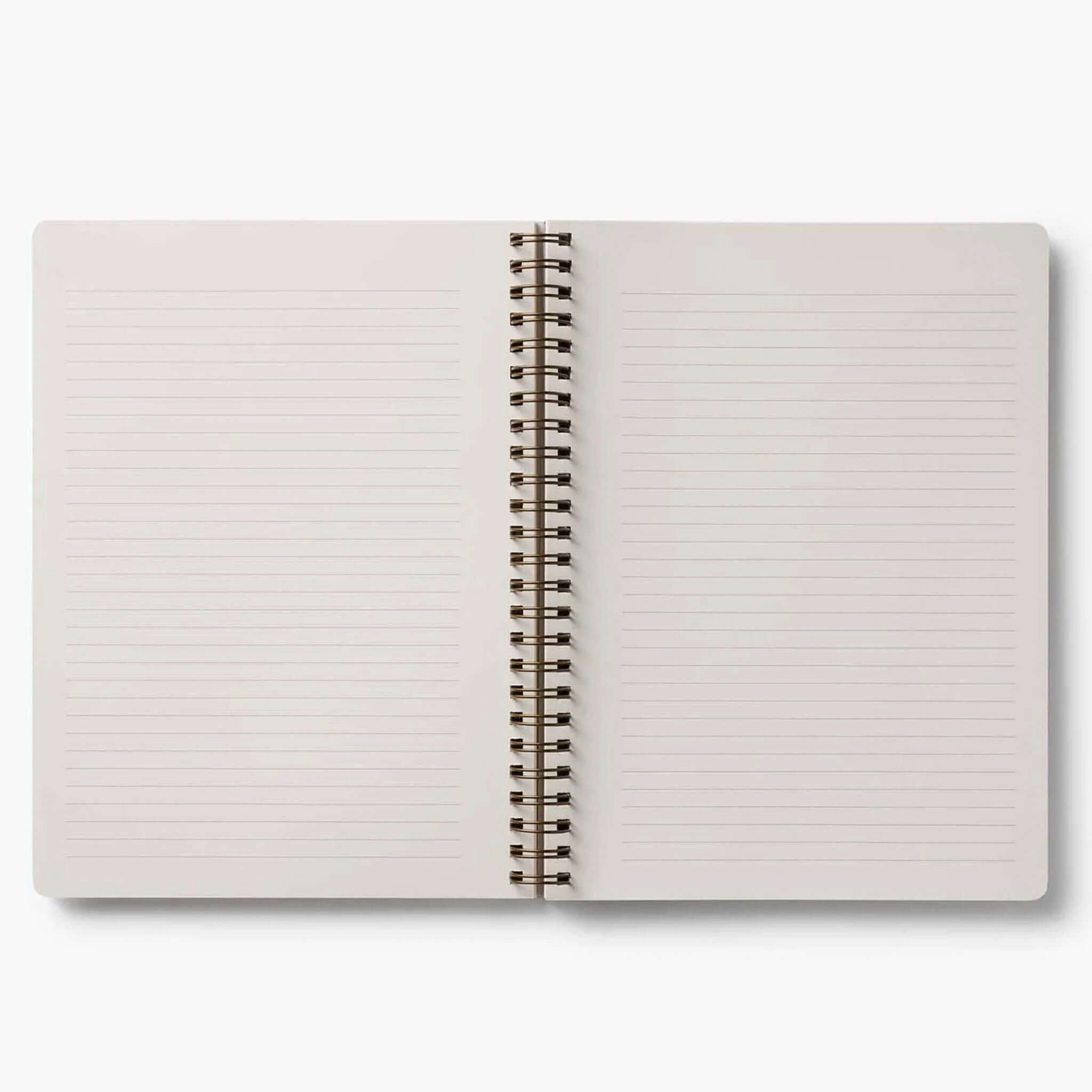 Alt Tag: Rifle Paper US Spiral Notebook - Colette open lined pages with double-spiral binding on warm white paper