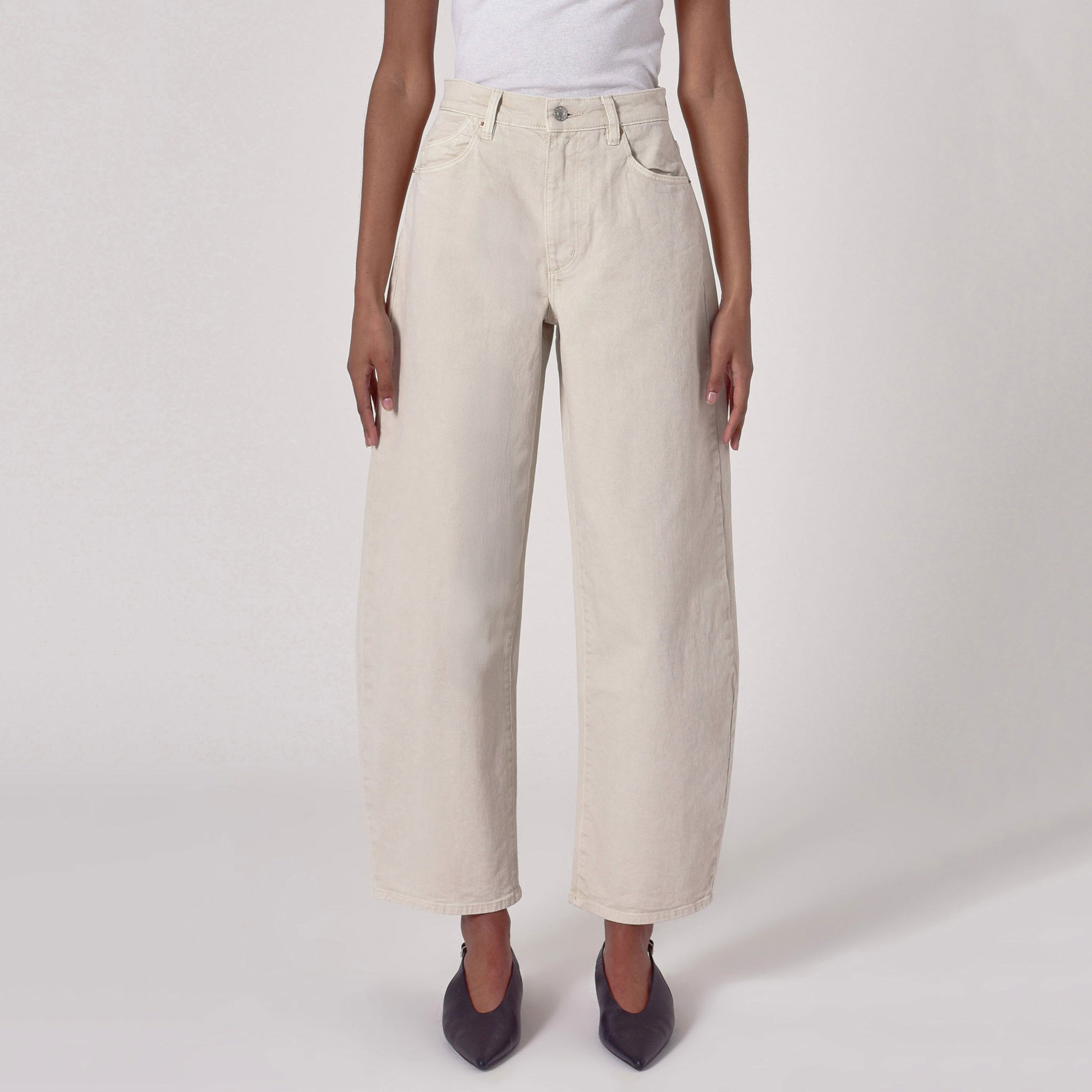 Rolla's Gigi Barrel Jeans - Salt