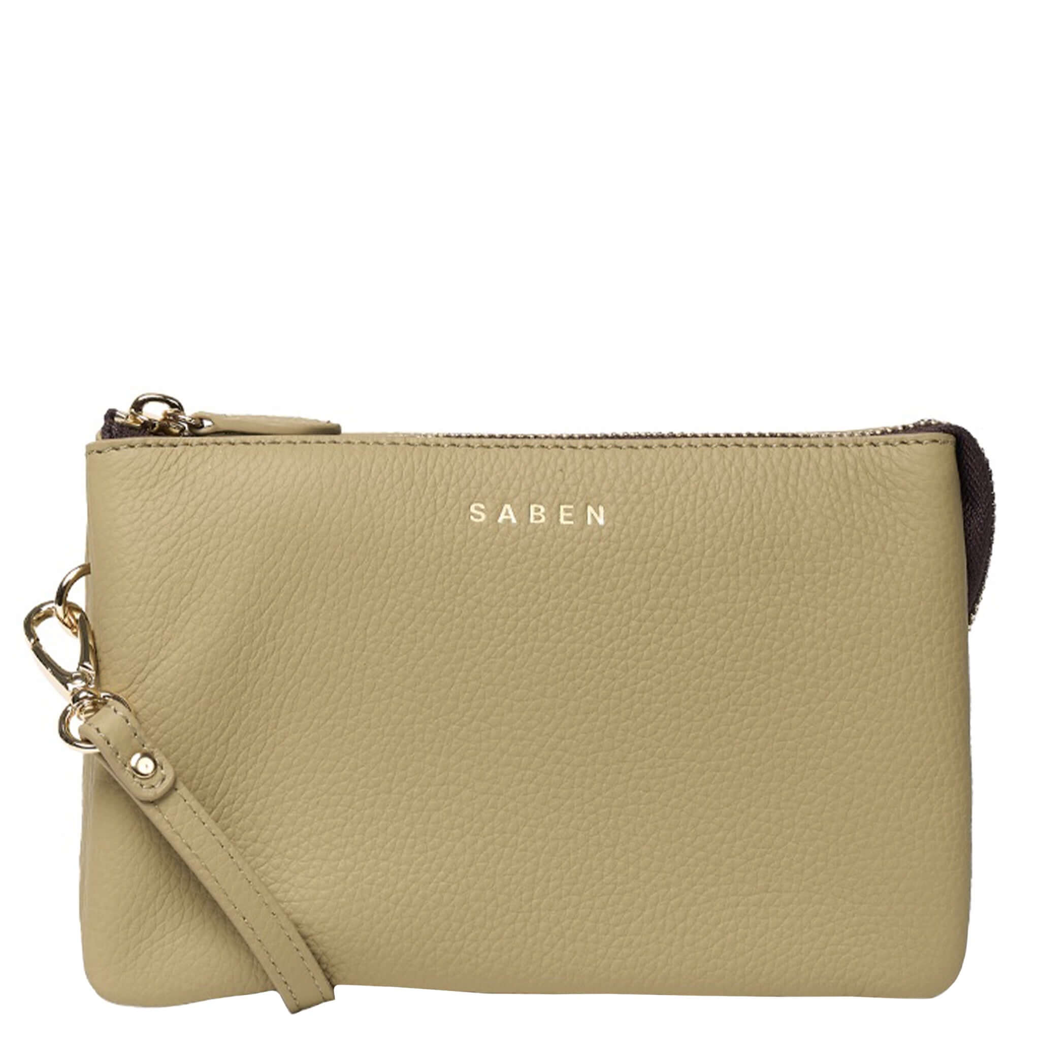Saben Tilly Crossbody Bag - Willow in soft leather with a sleek design and detachable strap.