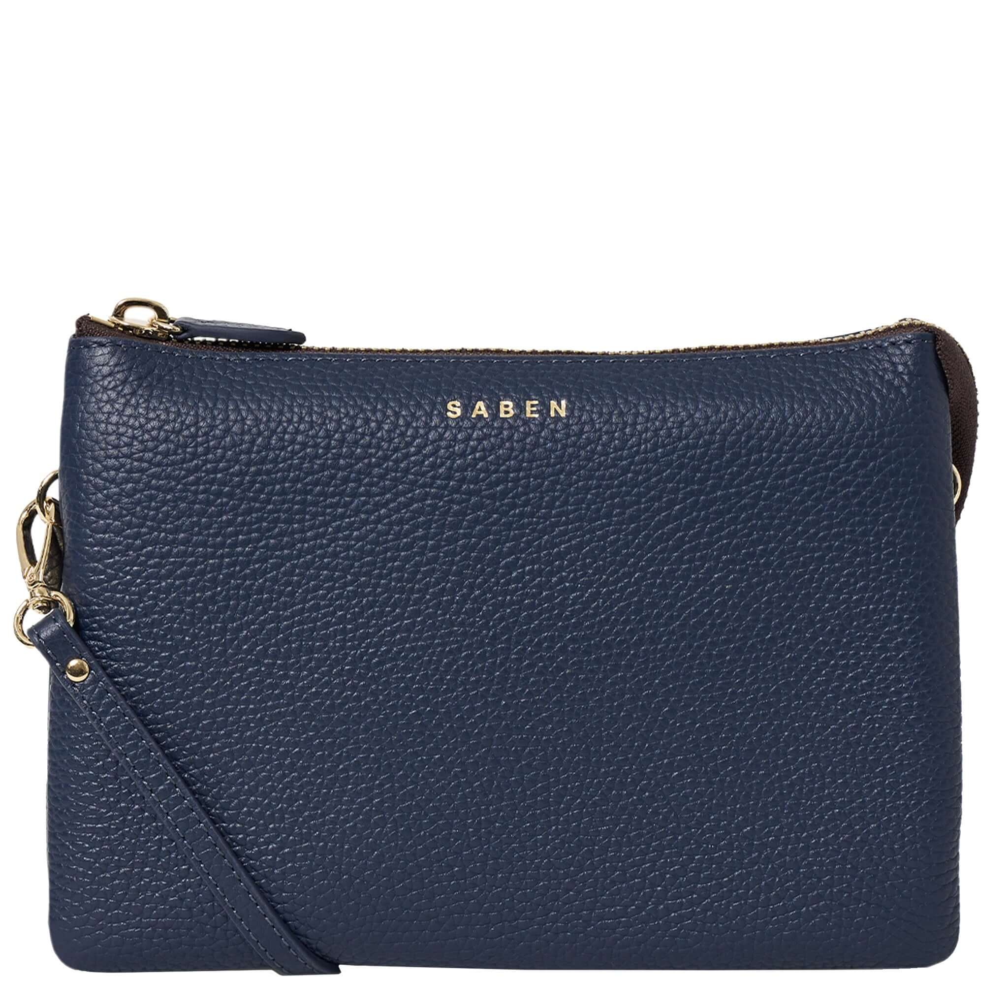 Saben Tilly's Big Sis Crossbody Bag - Ink, featuring pebbled leather and stylish design.