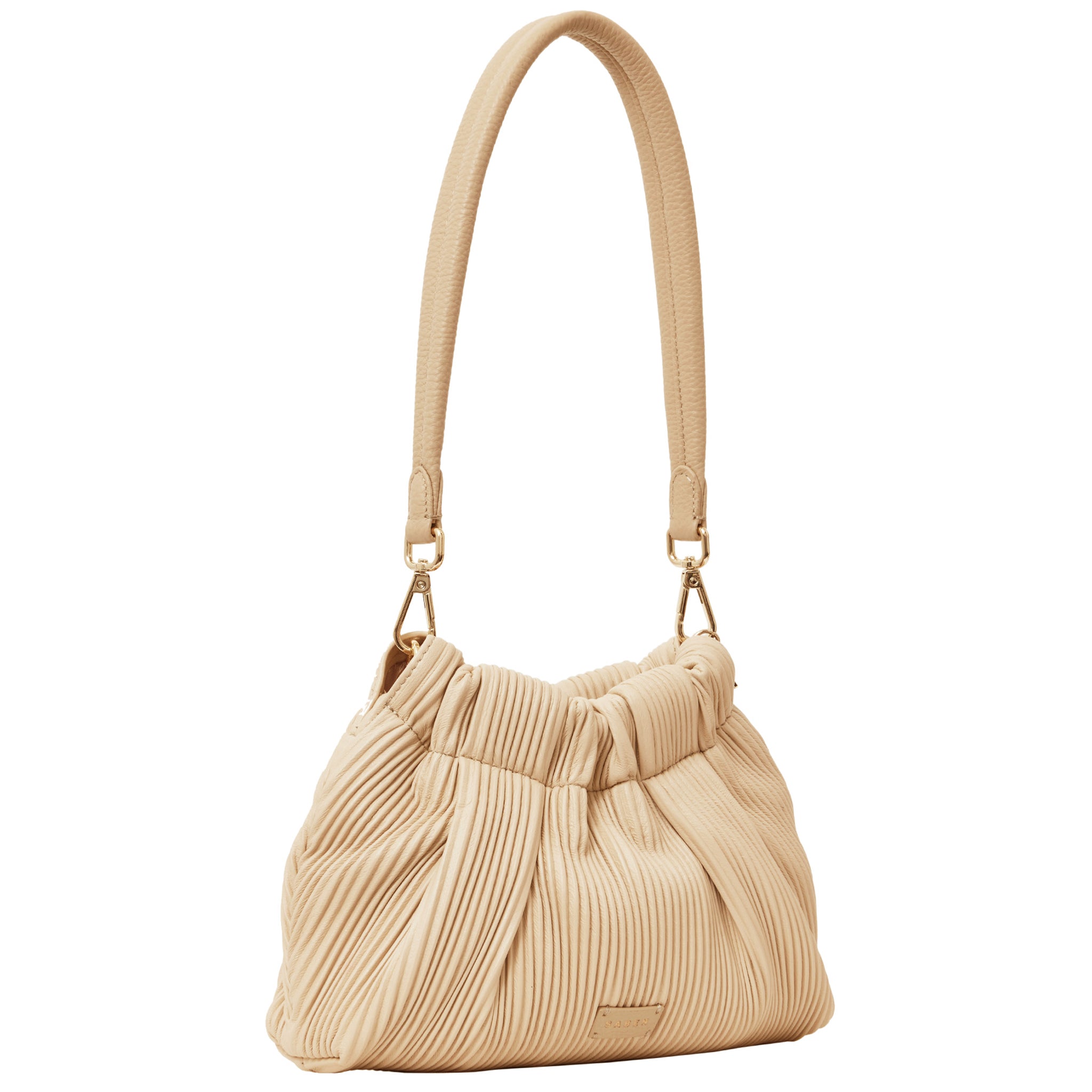 Saben Alexis Shoulder Bag - Biscotti Pleat