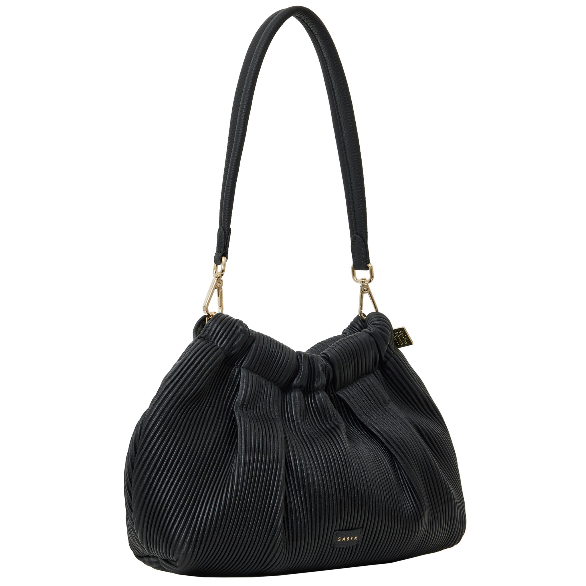 Saben Alya Shoulder Bag - Licorice Pleat