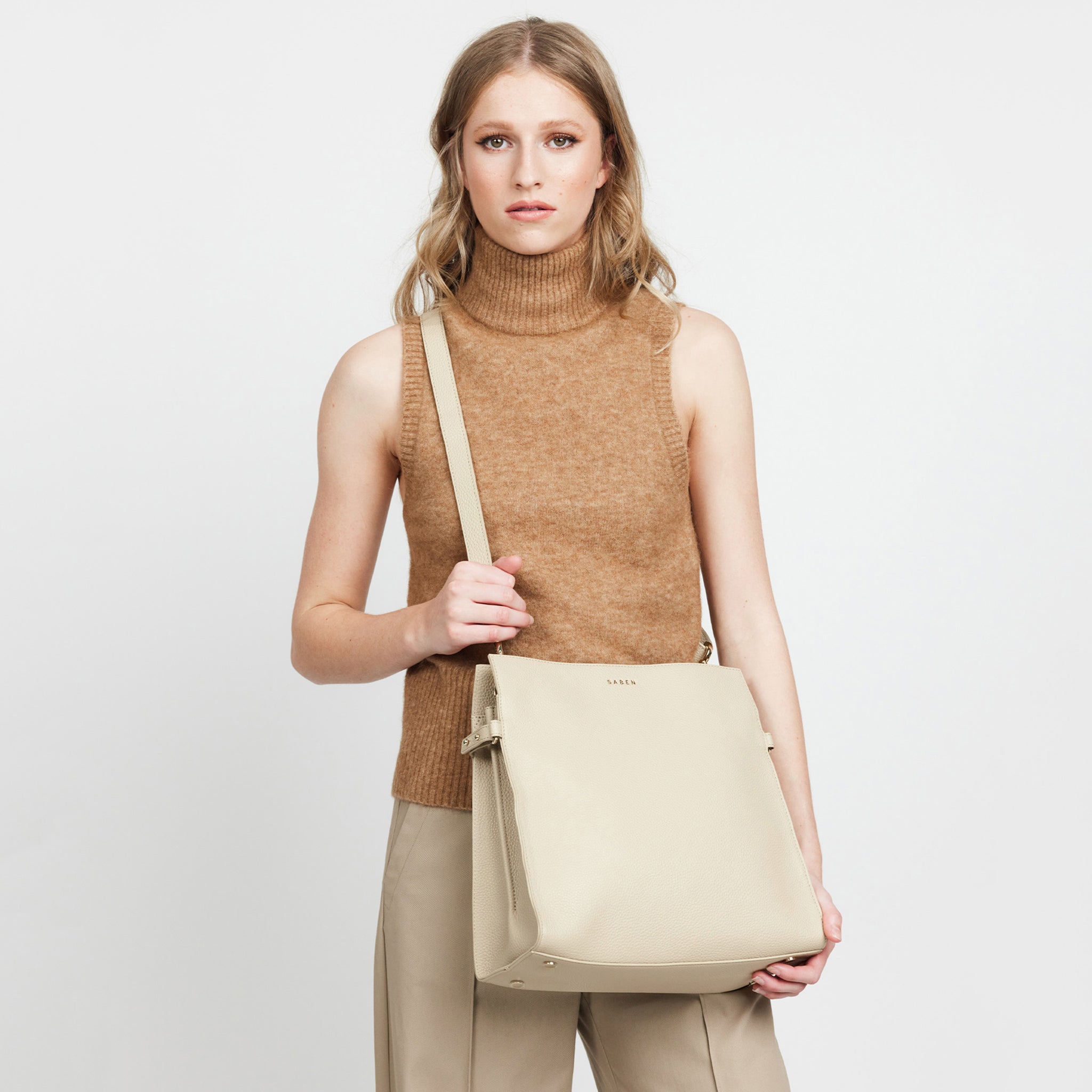 Saben Beatrice Shoulder Bag - Biscotti