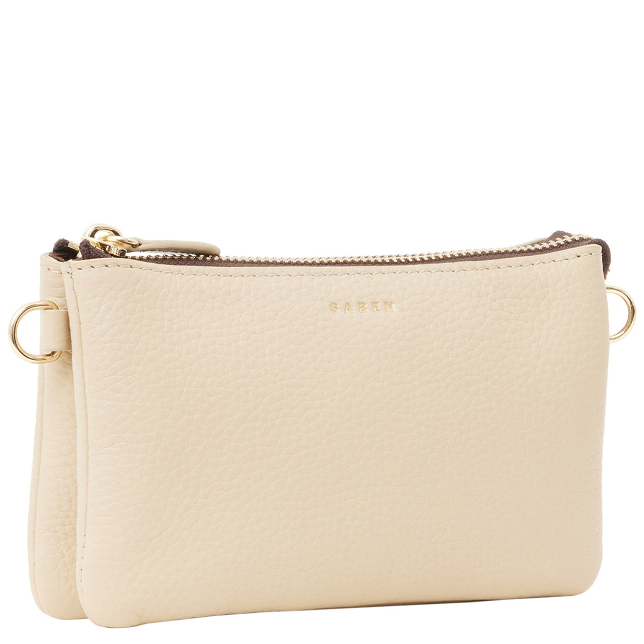 Saben Lily Mini Bag - Biscotti with Gold Curb Chain