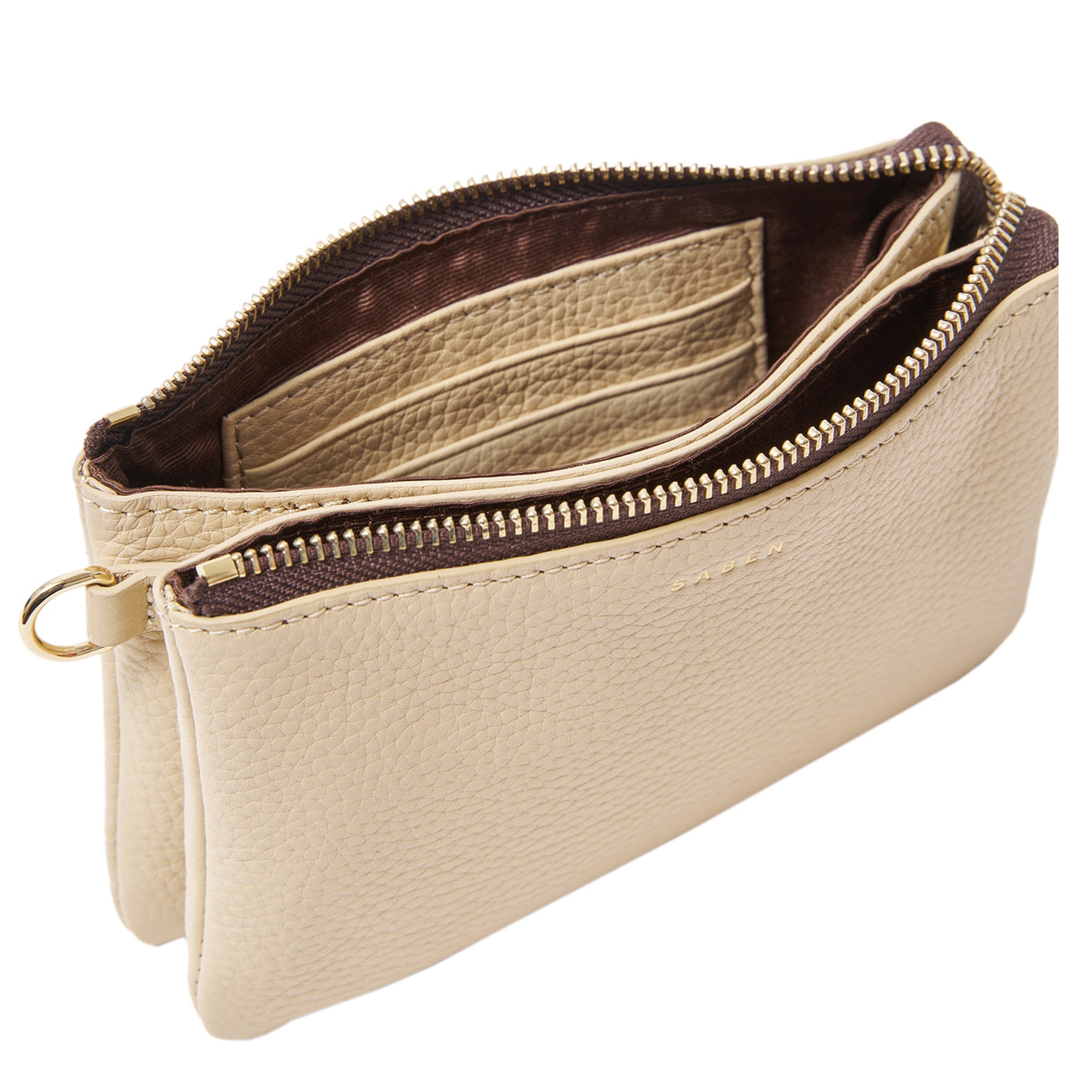 Saben Lily Mini Bag - Biscotti with Gold Curb Chain