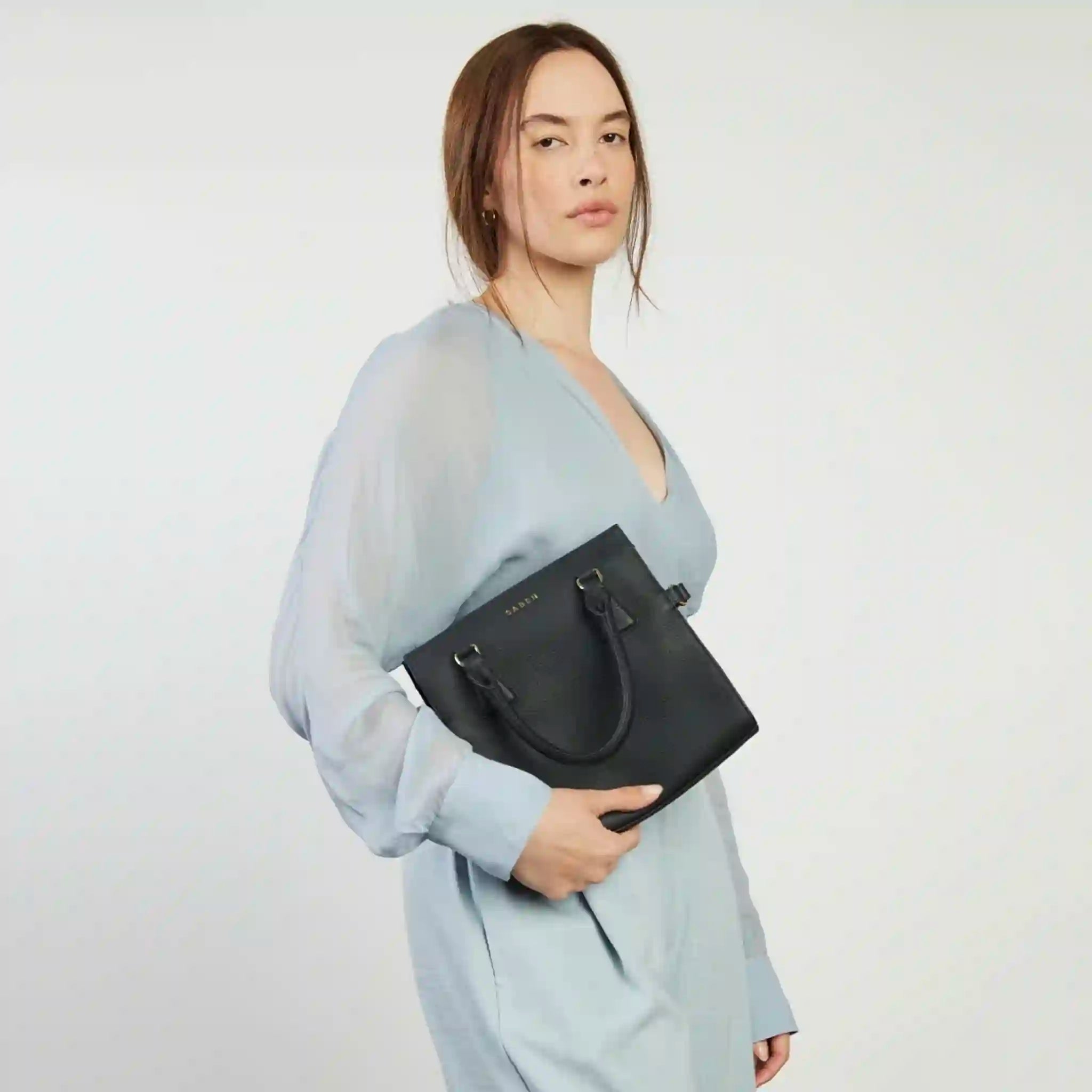 Saben Beau Crossbody Bag with Handles - Black