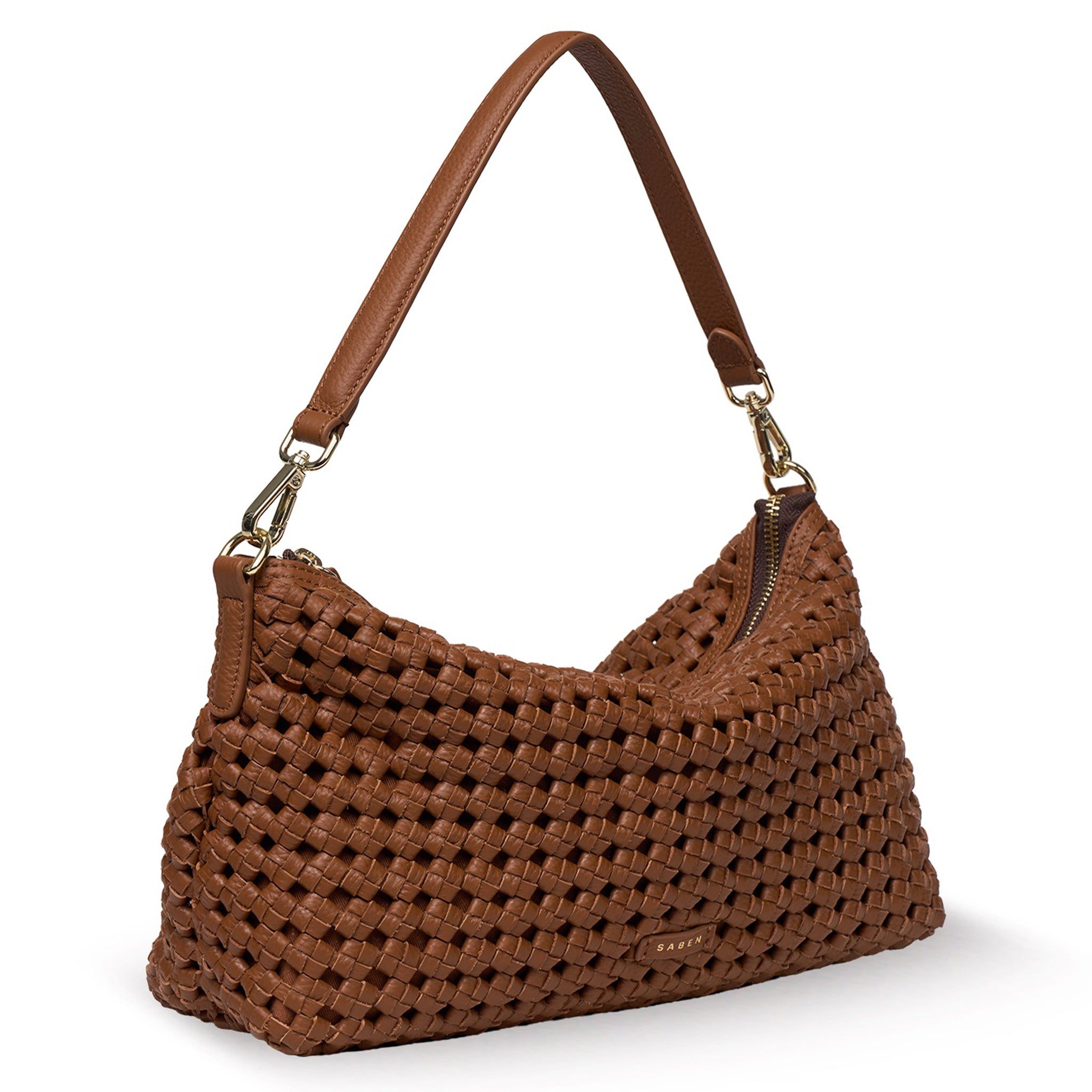 Saben Claudia Shoulder Bag - Tan Braid