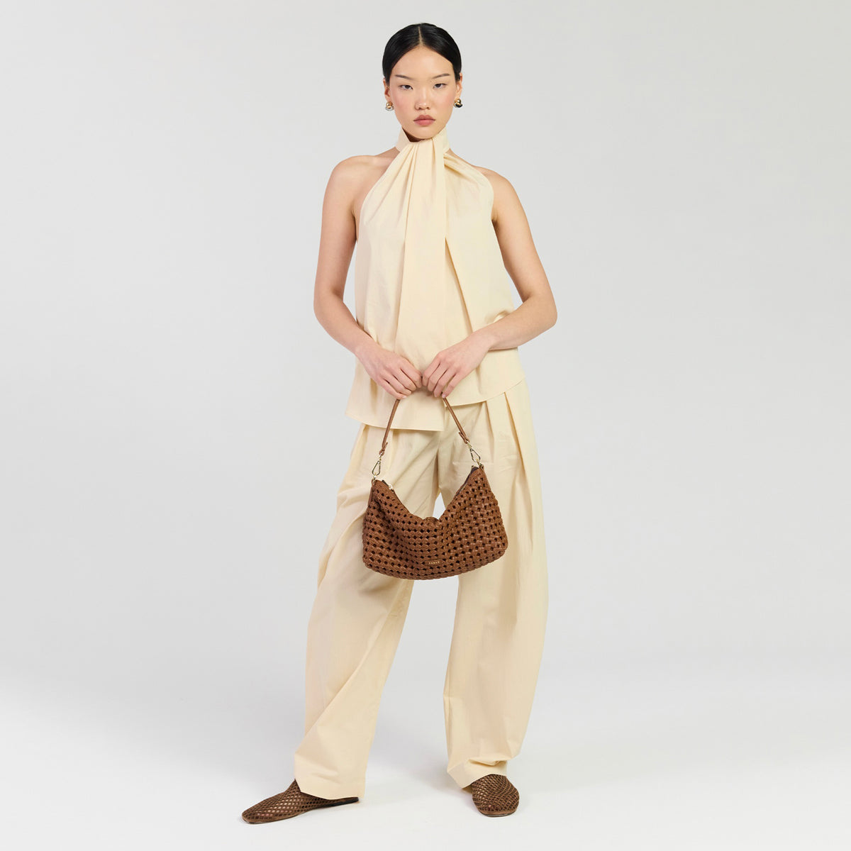 Saben Claudia Shoulder Bag - Tan Braid