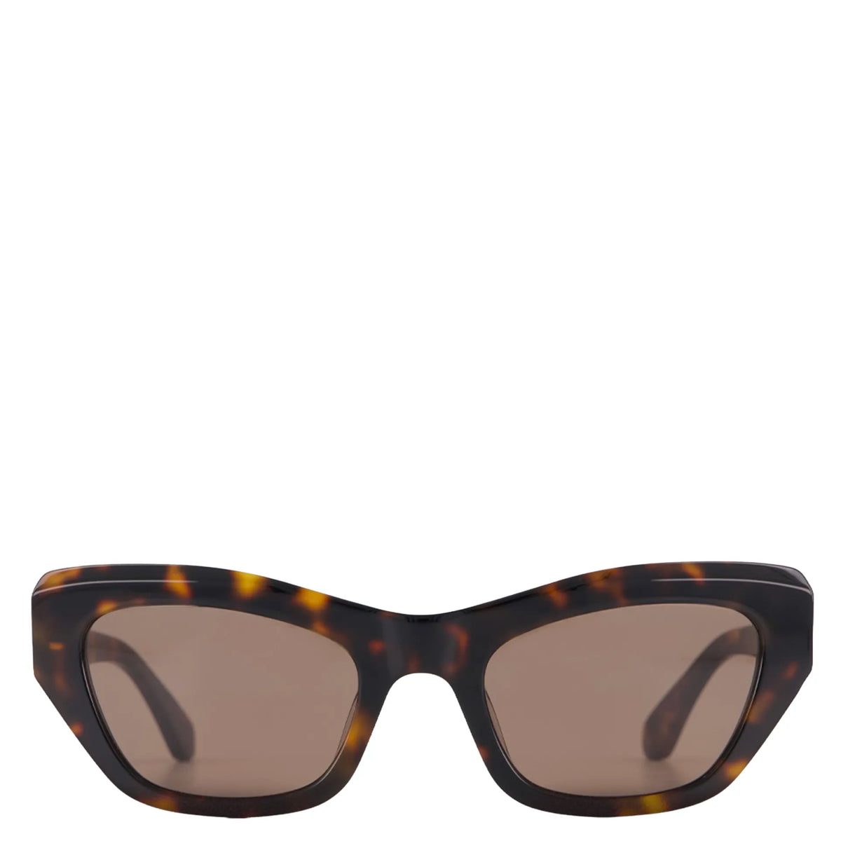Saben Eyewear Cara Sunglasses in Tortoise - angular rectangular acetate frames with brown lenses