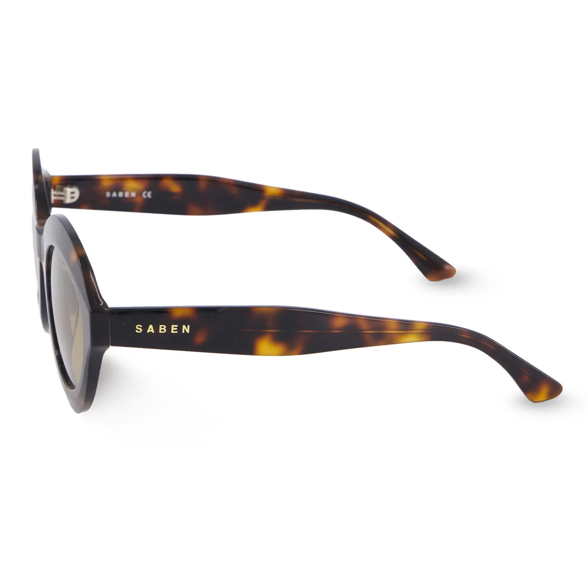 Saben Eyewear Cosmo Sunglasses in Tortoise - angular cat-eye acetate frames with brown lenses