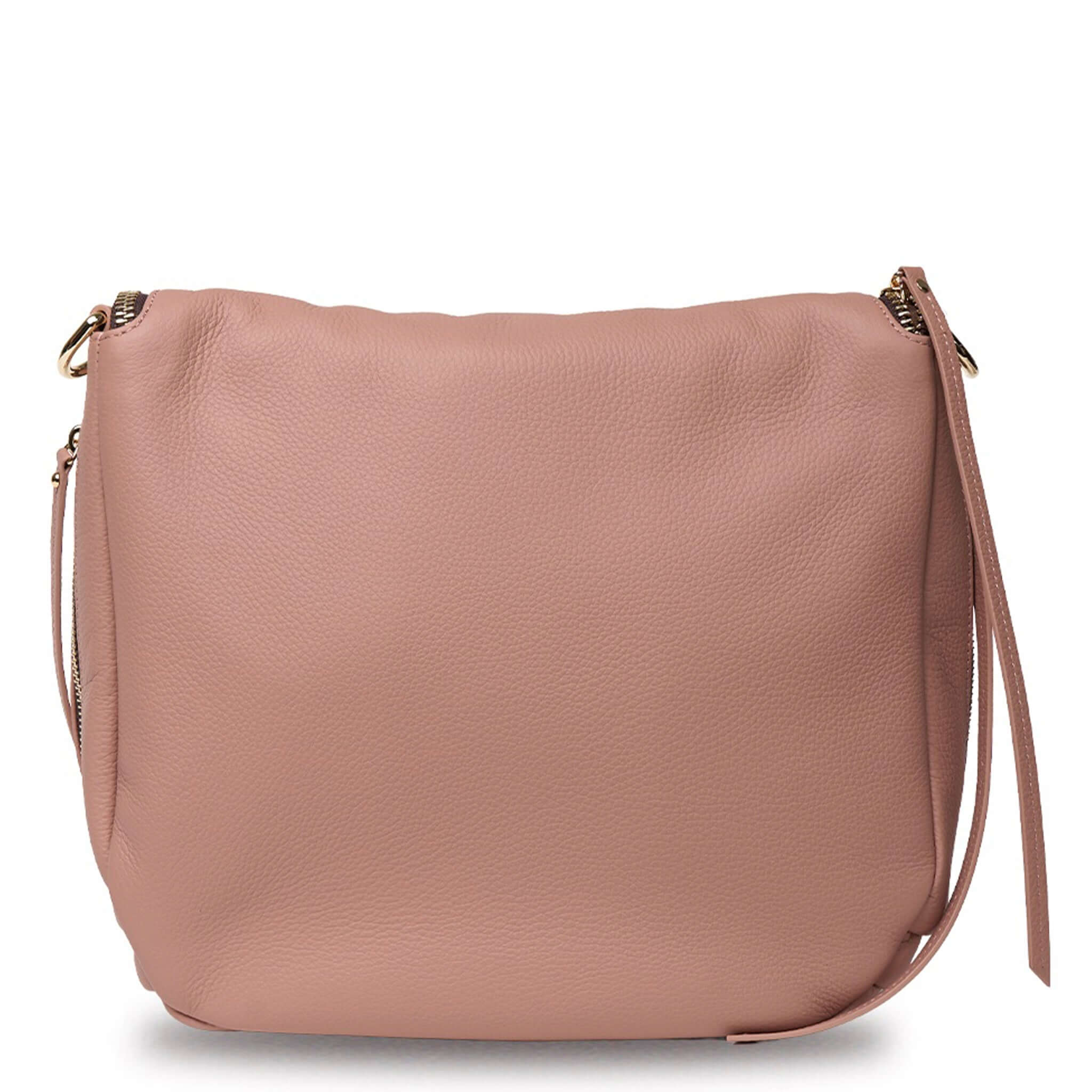 Saben Frankie Shoulder Bag - Rosewater in beautiful pebbled leather, showcasing a slouchy and stylish design.