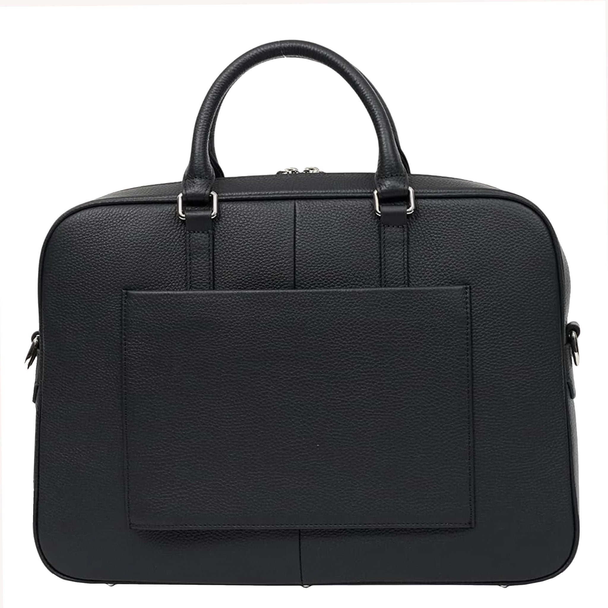 Black Saben briefcase on a white background.