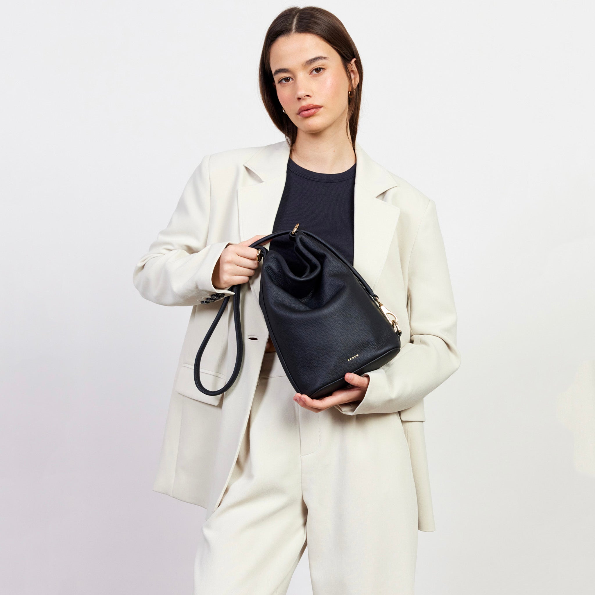 Saben Jojo Shoulder Bag - Black Pebble