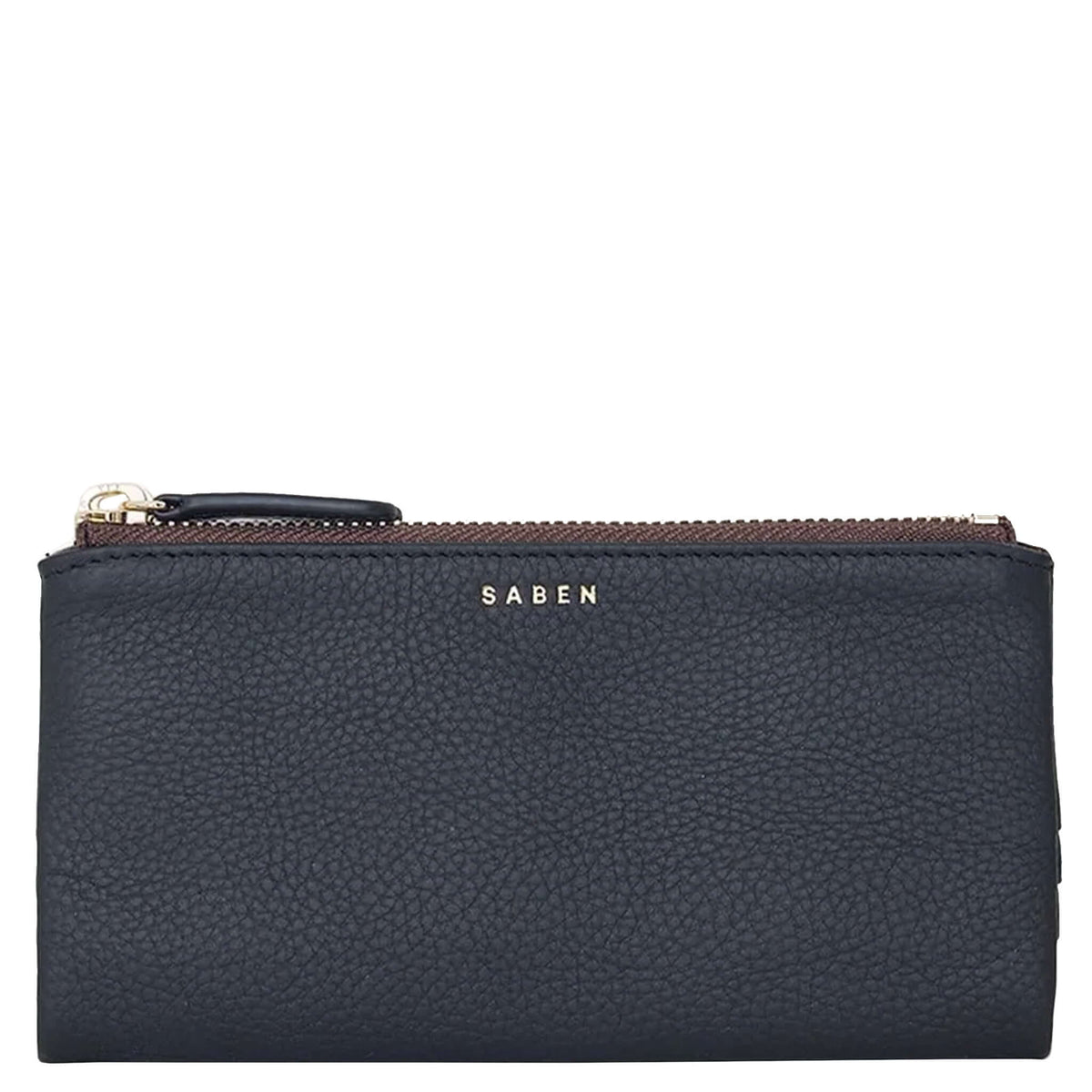 Saben Sam Wallet - Black | Sleek Black Leather Wallet | Tea Pea