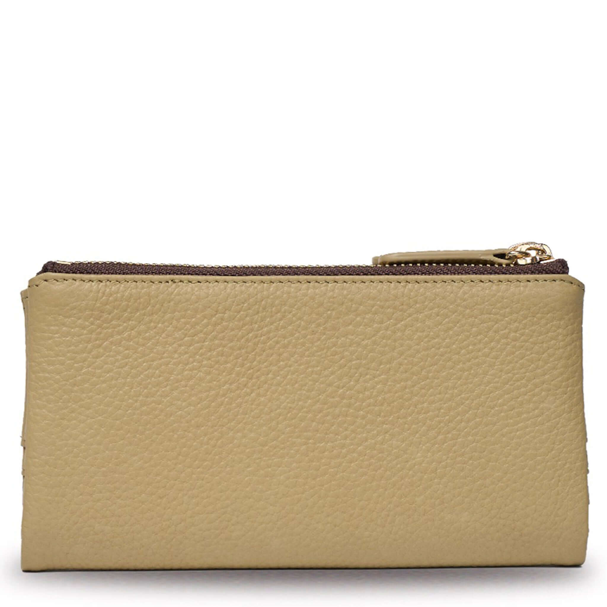 Saben Sam Wallet - Willow in elegant leather, compact design with gold hardware, perfect for stylish organization.