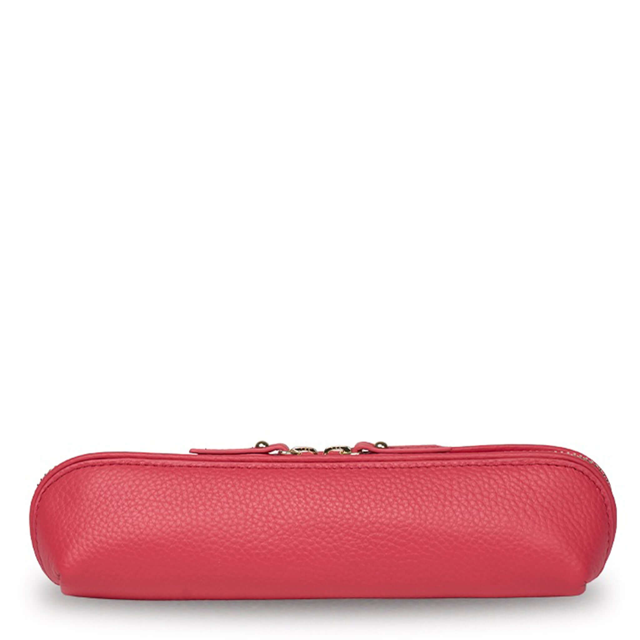 Saben Tali Pencil / Cosmetic Case - Azalea in vibrant pink color with a full-length zip closure.
