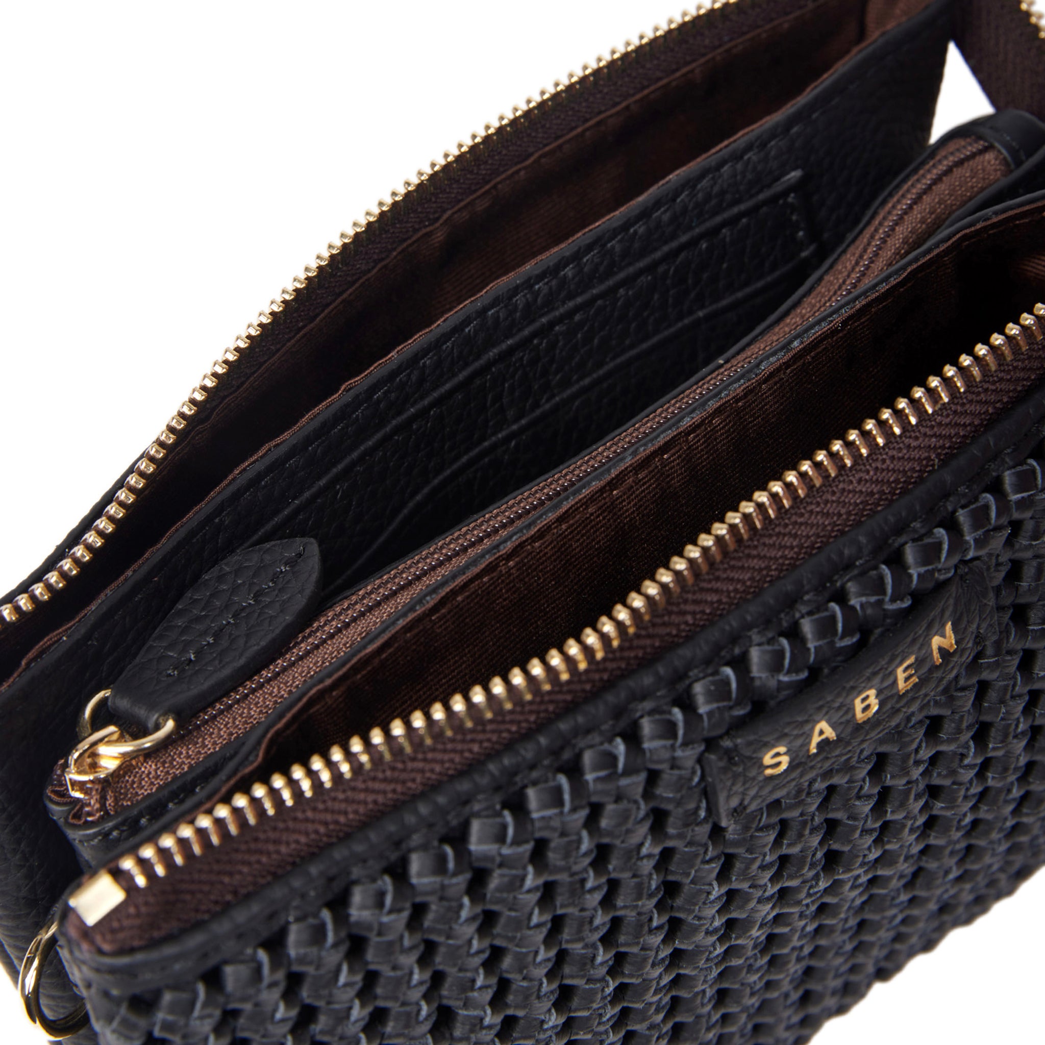 Saben Tilly Crossbody Bag - Black Fine Braid