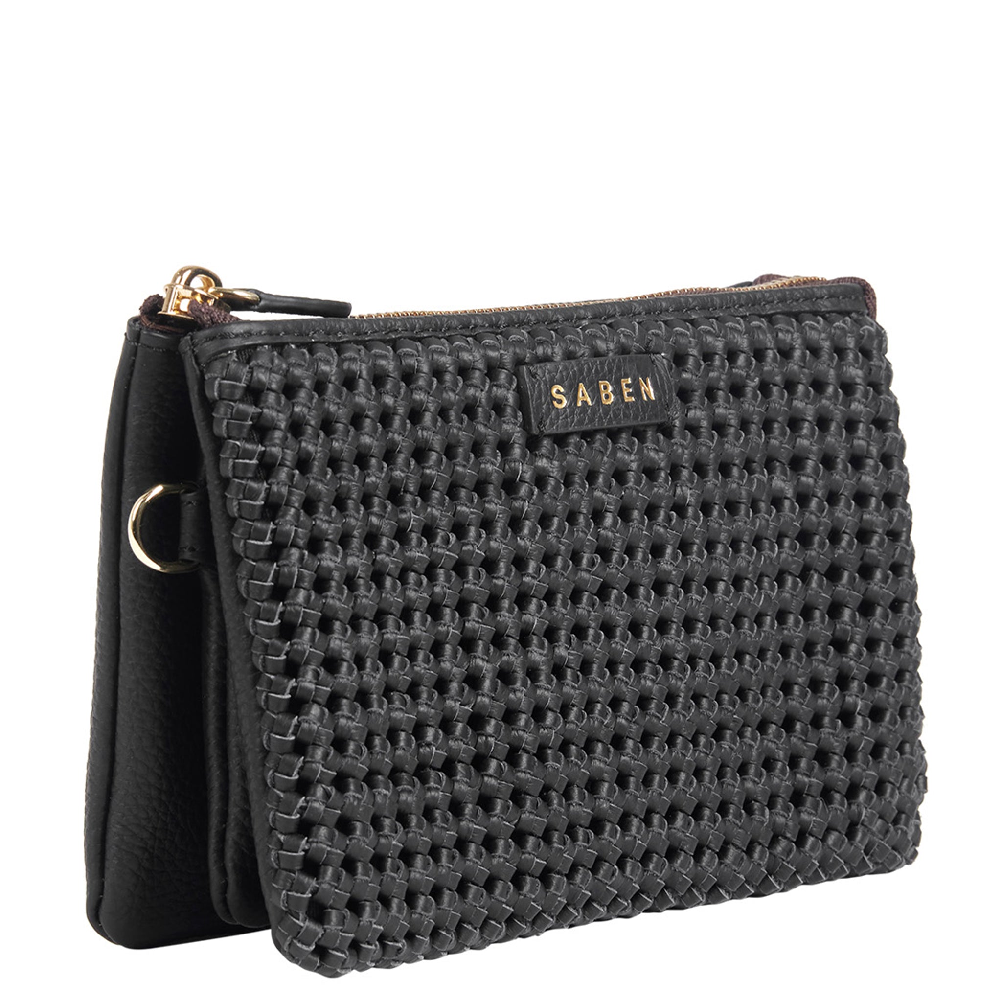 Saben Tilly Crossbody Bag - Black Fine Braid