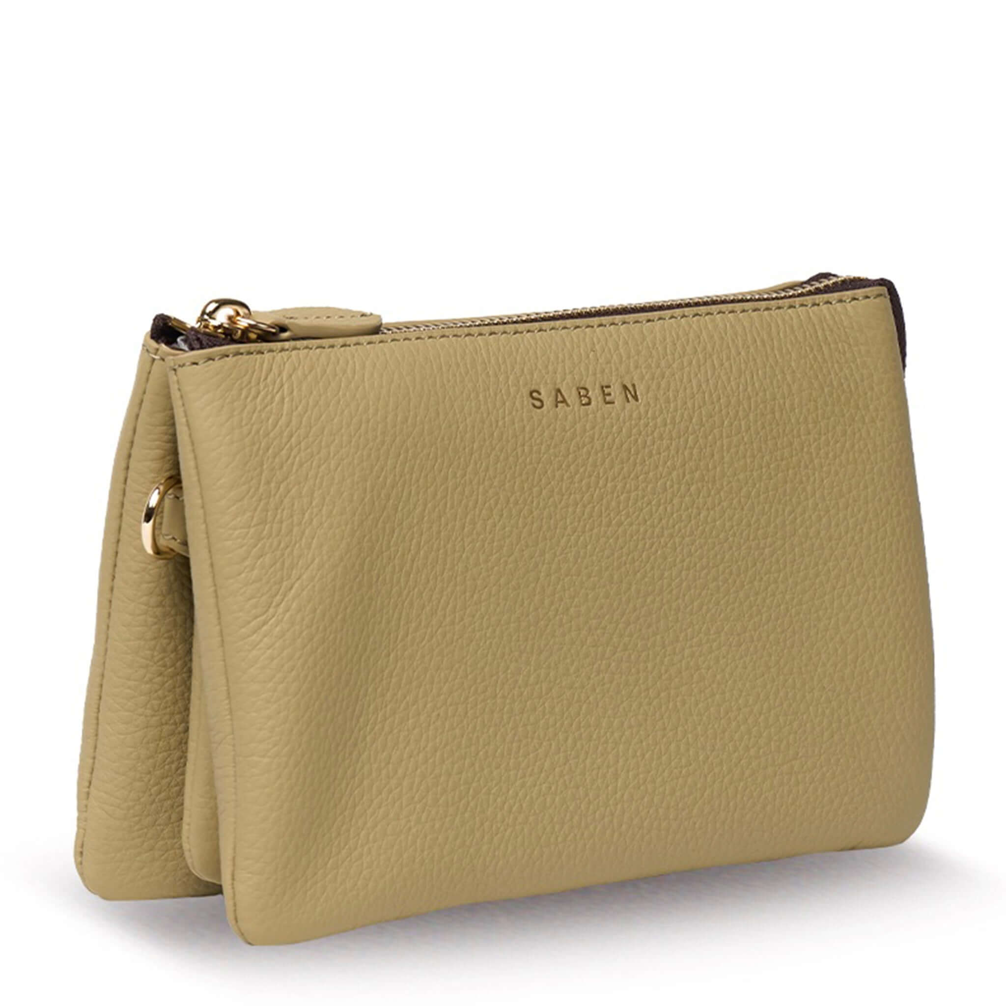 Saben Tilly Crossbody Bag - Willow in soft leather, perfect as wallet, clutch, or crossbody for versatile style.