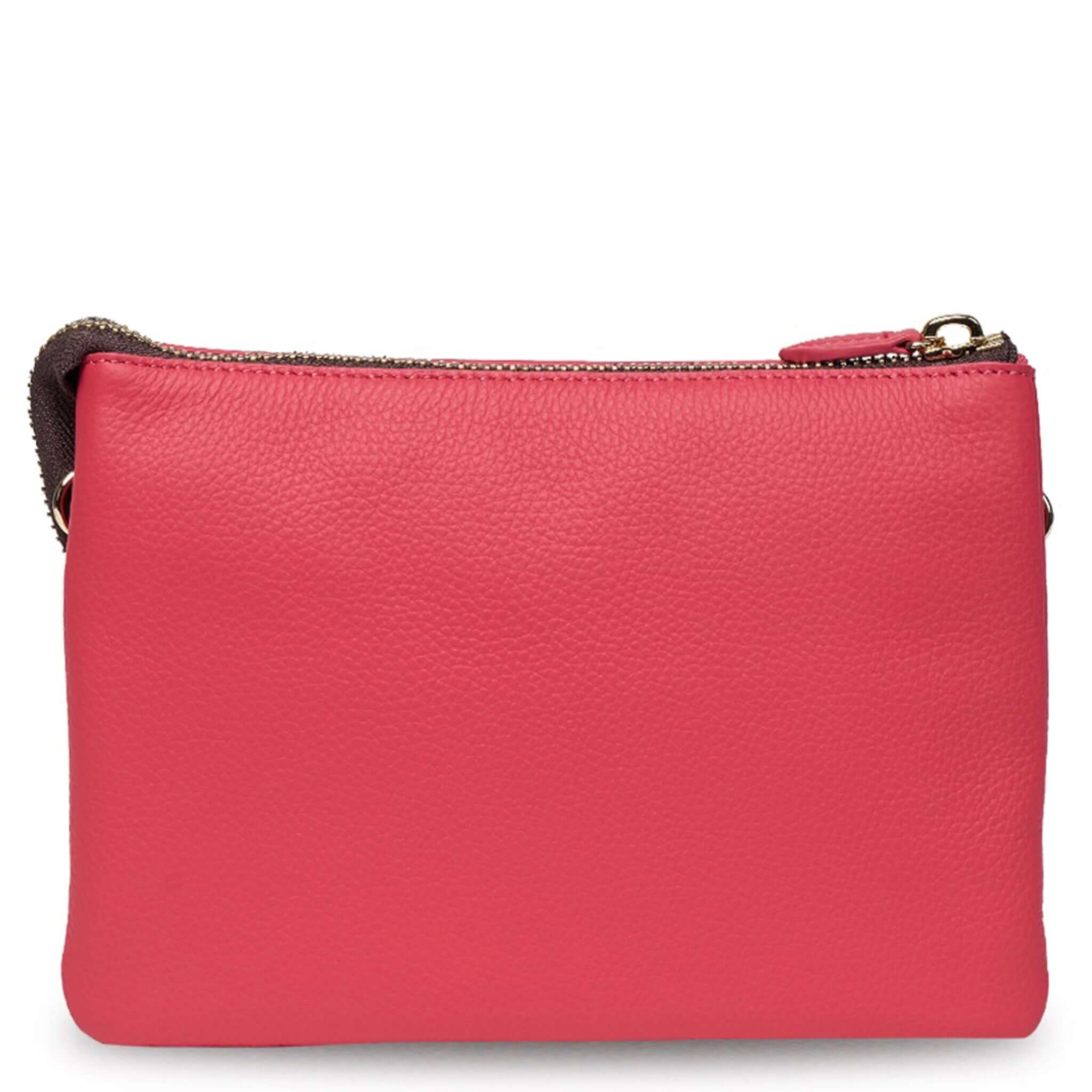 Saben Tilly's Big Sis Crossbody Bag - Azalea in pebbled leather, stylish and versatile for any occasion.