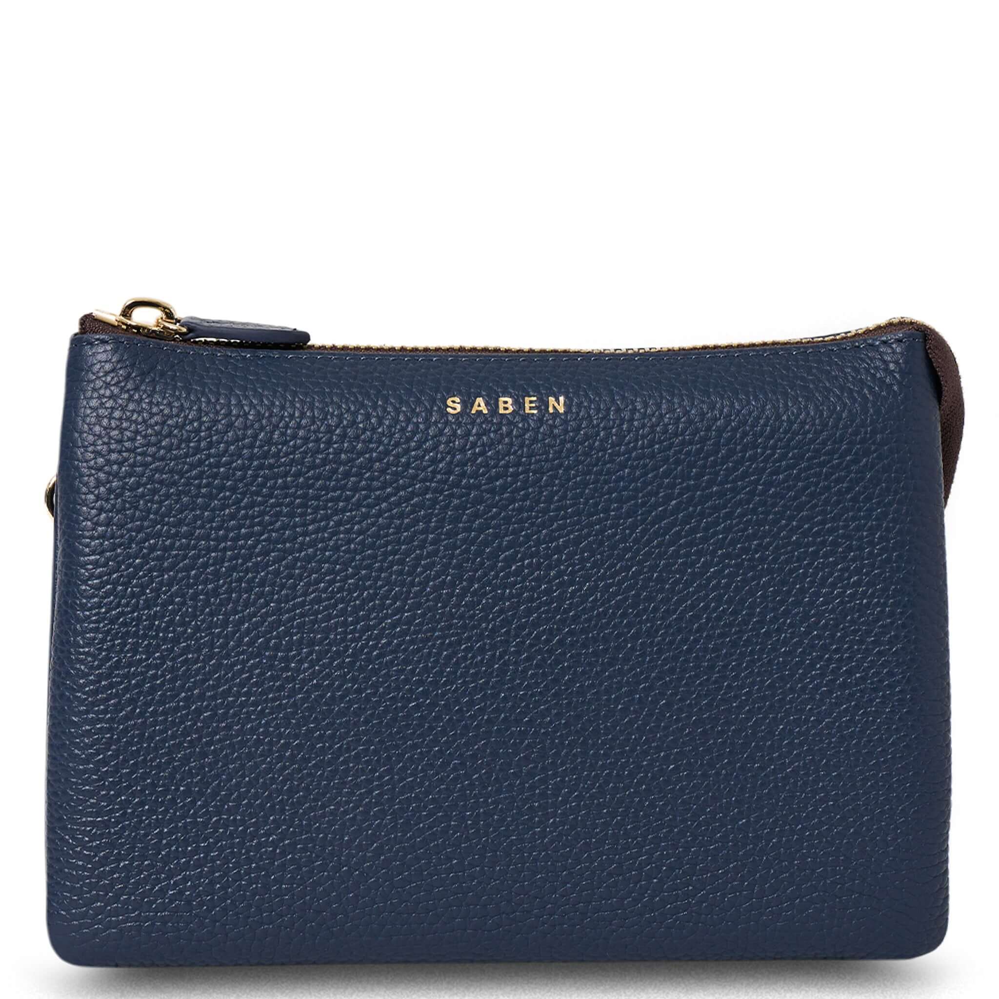 Saben Tilly's Big Sis Crossbody Bag - Ink in beautiful pebbled leather, perfect for every occasion.