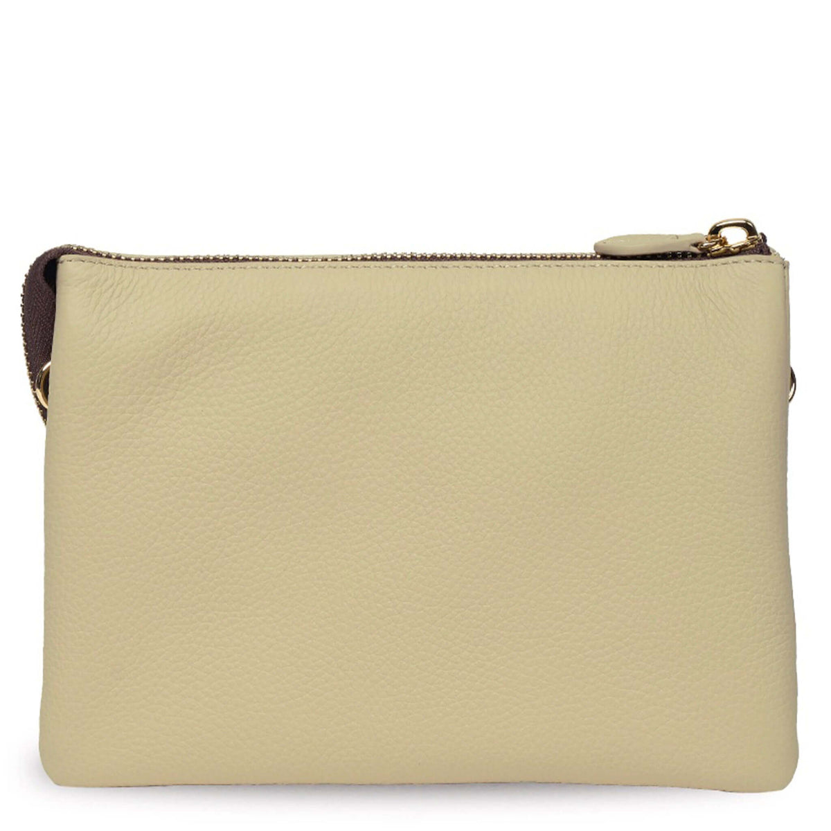 Saben Tilly's Big Sis Crossbody Bag - Oyster: stylish beige leather bag with zip closure and versatile design.