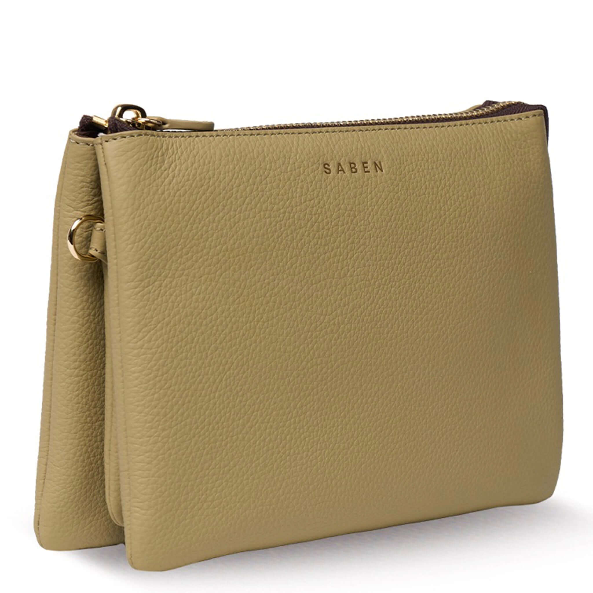 Saben Tilly's Big Sis Crossbody Bag - Willow in pebbled willow leather, stylish and versatile for any occasion.