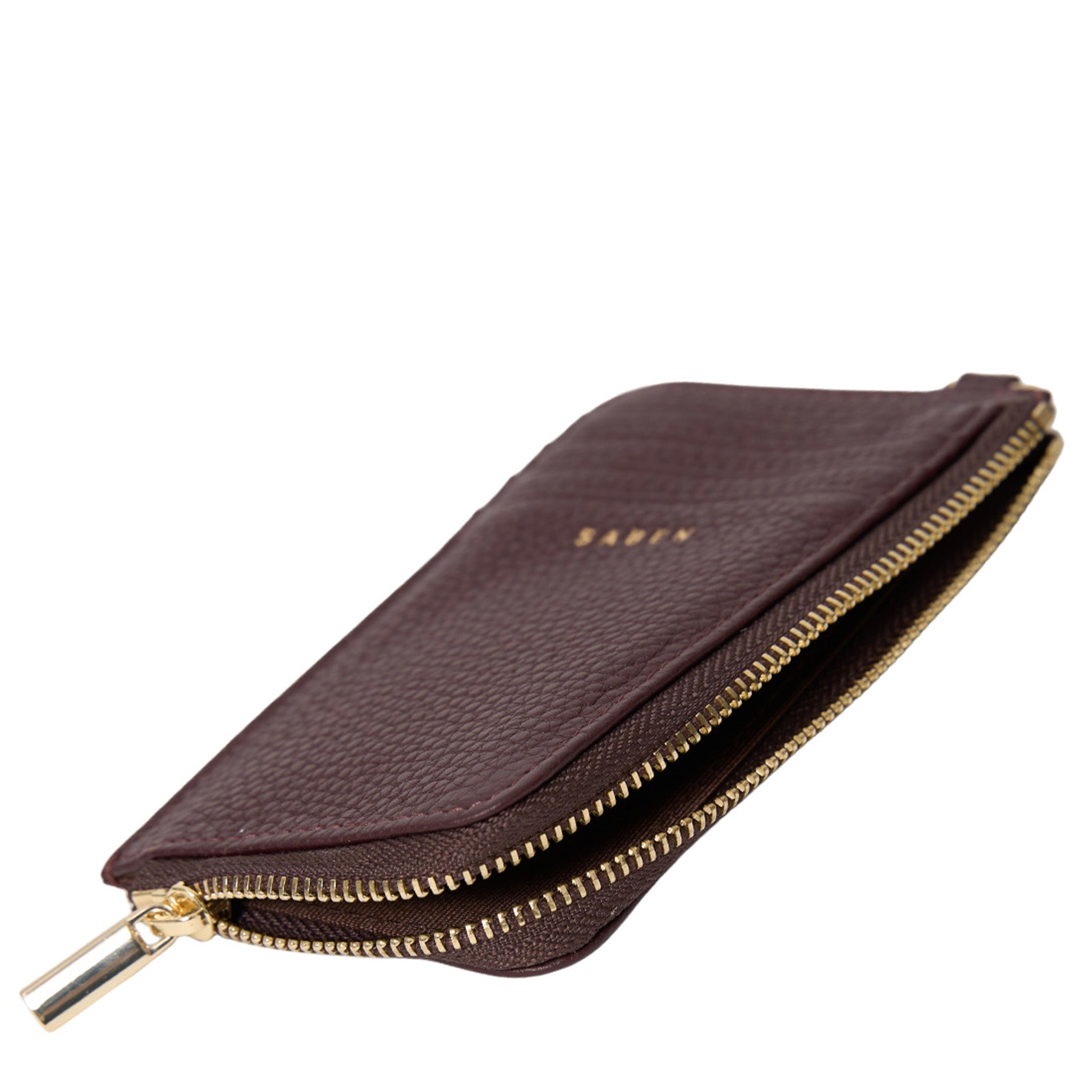 Saben Winona Card Holder - Merlot