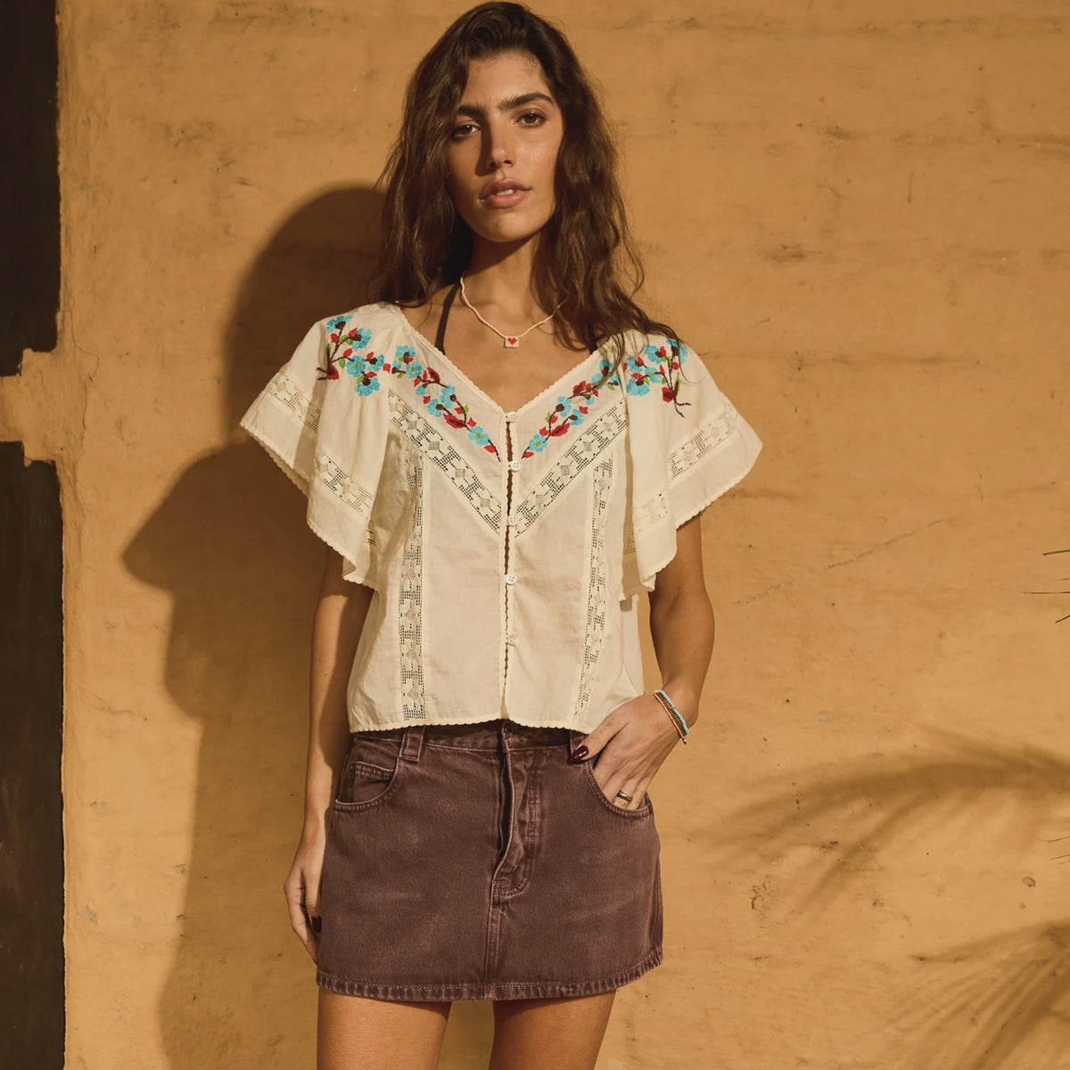 Sage x Clare Zaria Blouse