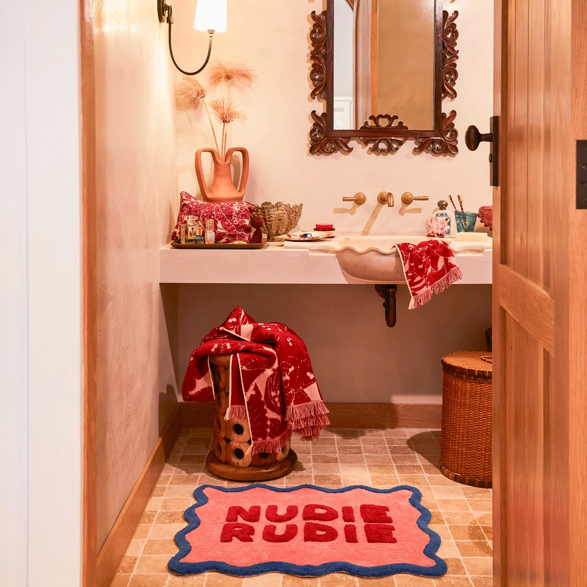 Sage x Clare Amalie Nudie Bath Mat - Hibiscus
